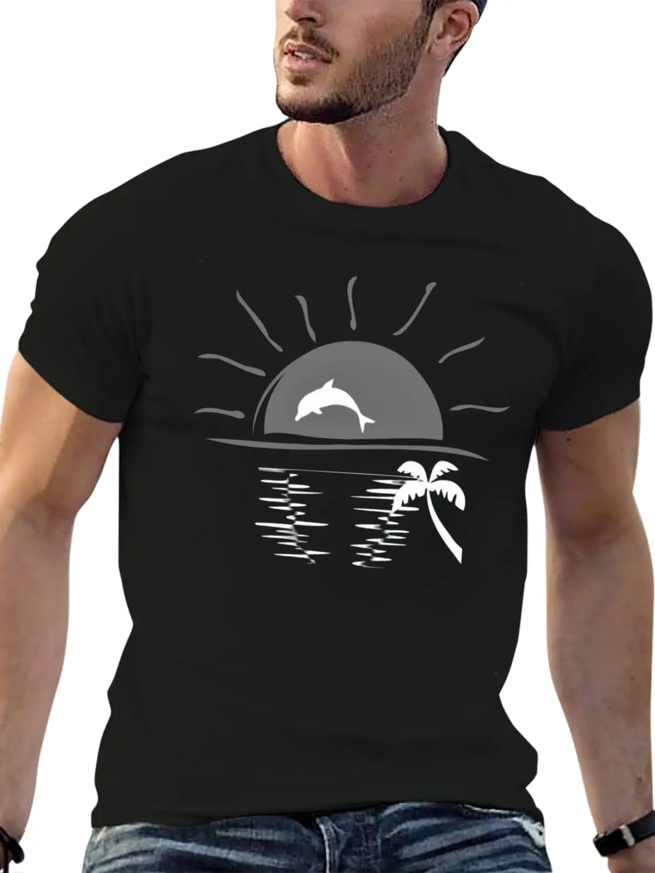 HELLO SUMMER - Summer Is Calling Dolphin. Stylish Everyday T-Shirt – Unisex Basic Cotton Tee