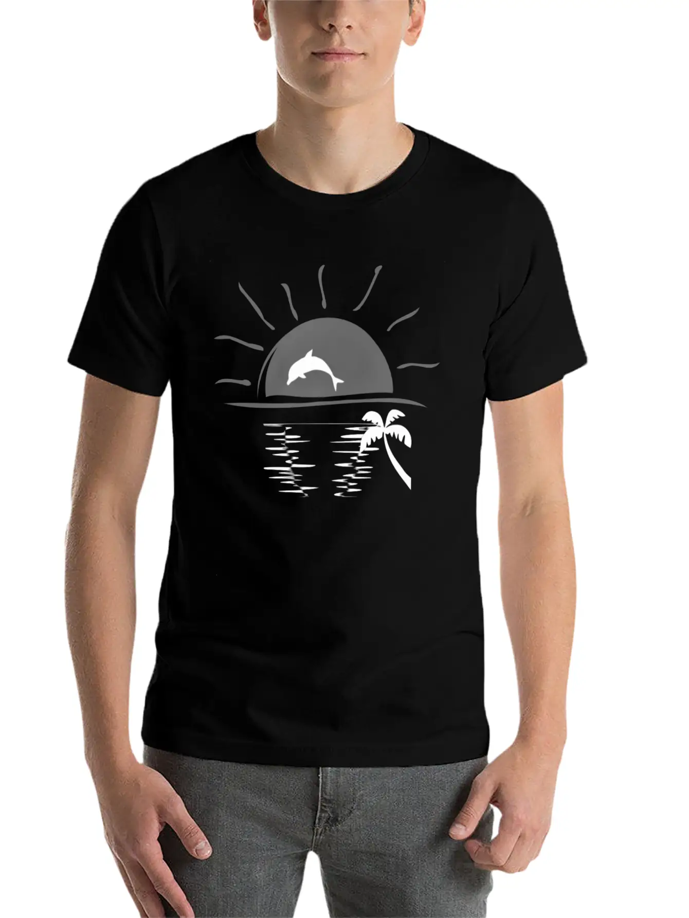HELLO SUMMER - Summer Is Calling Dolphin. Stylish Everyday T-Shirt – Unisex Basic Cotton Tee