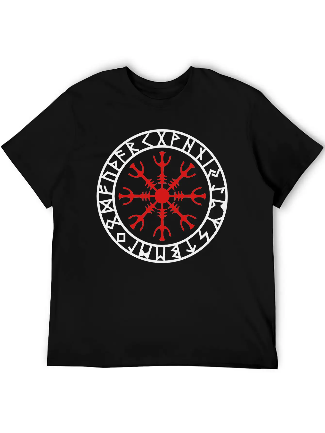 Helm Of Awe, Aegishjalmur, Protection Symbol, Rune Comfortable Minimalist Graphic Tee – Summer Style Essential