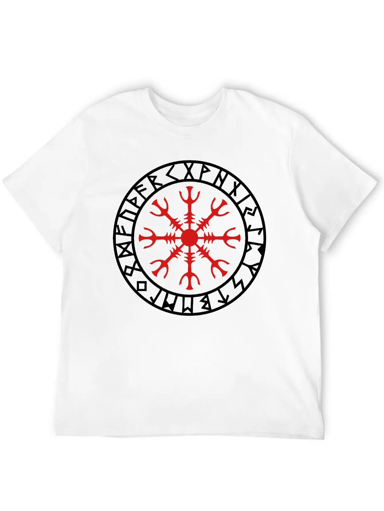 Helm Of Awe, Aegishjalmur, Protection Symbol, Rune Comfortable Minimalist Graphic Tee – Summer Style Essential