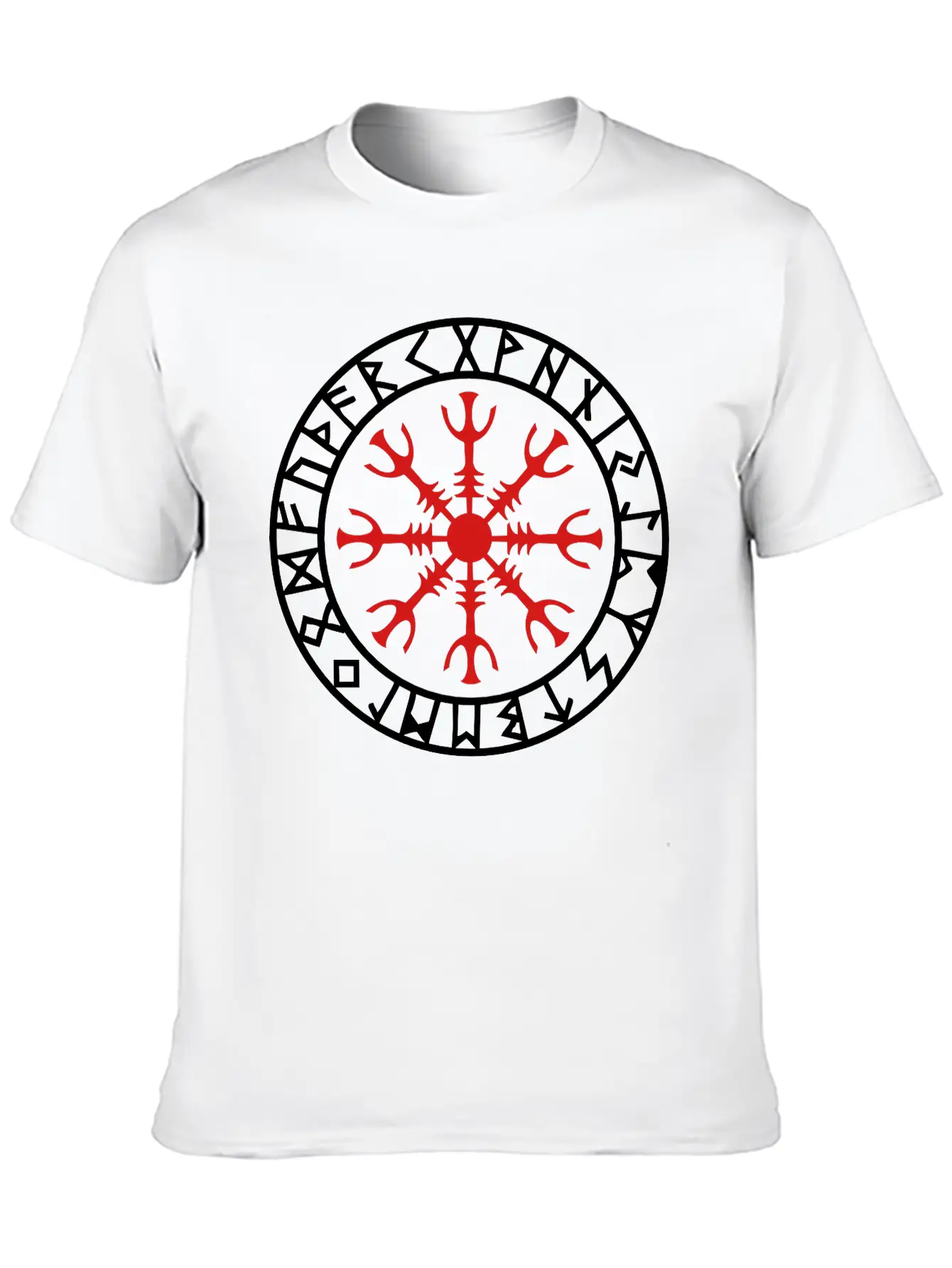 Helm Of Awe, Aegishjalmur, Protection Symbol, Rune Comfortable Minimalist Graphic Tee – Summer Style Essential