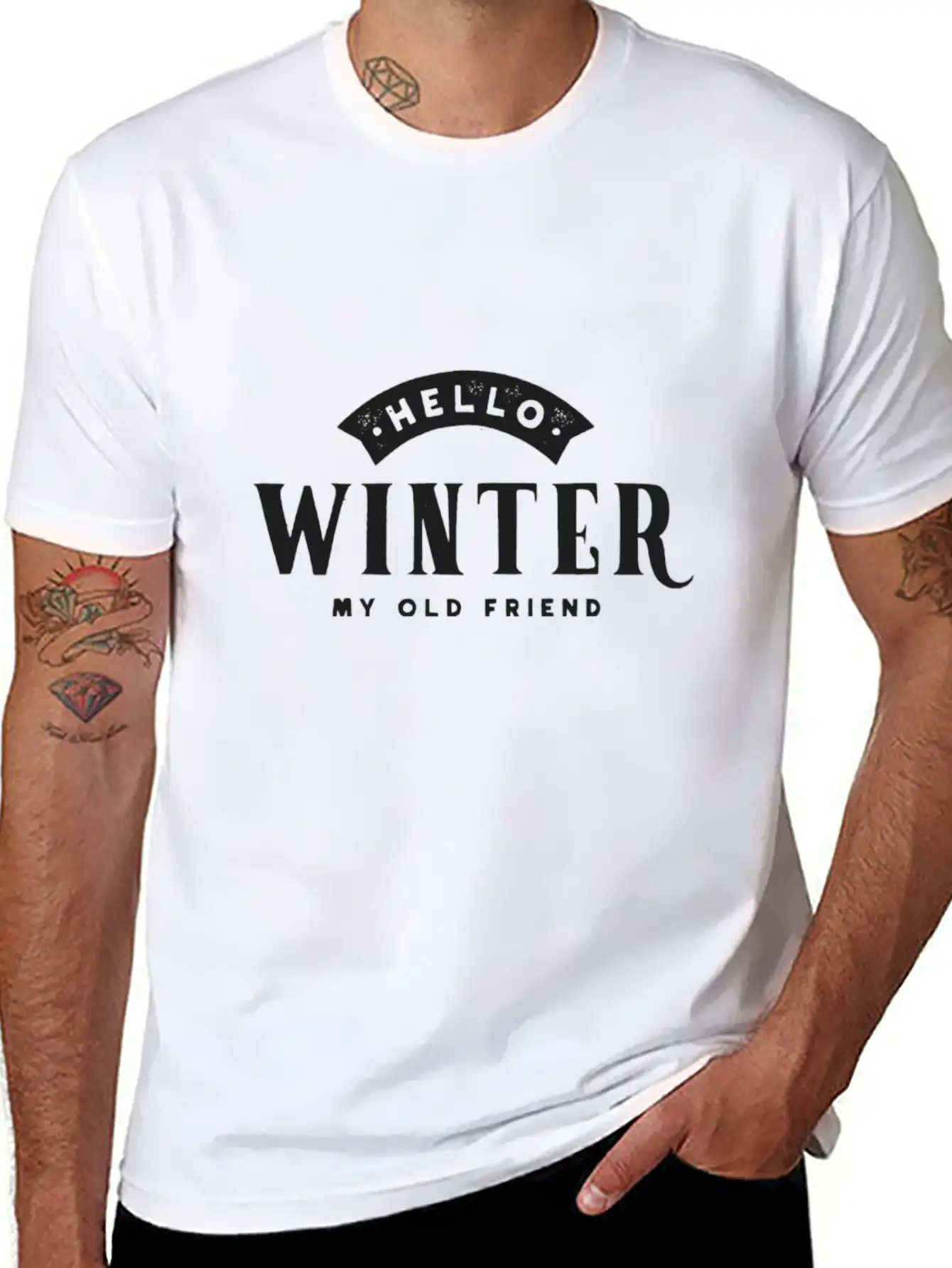 Helo Winter Unisex Short Sleeve Soft Cotton T-Shirt – Casual Everyday Wear