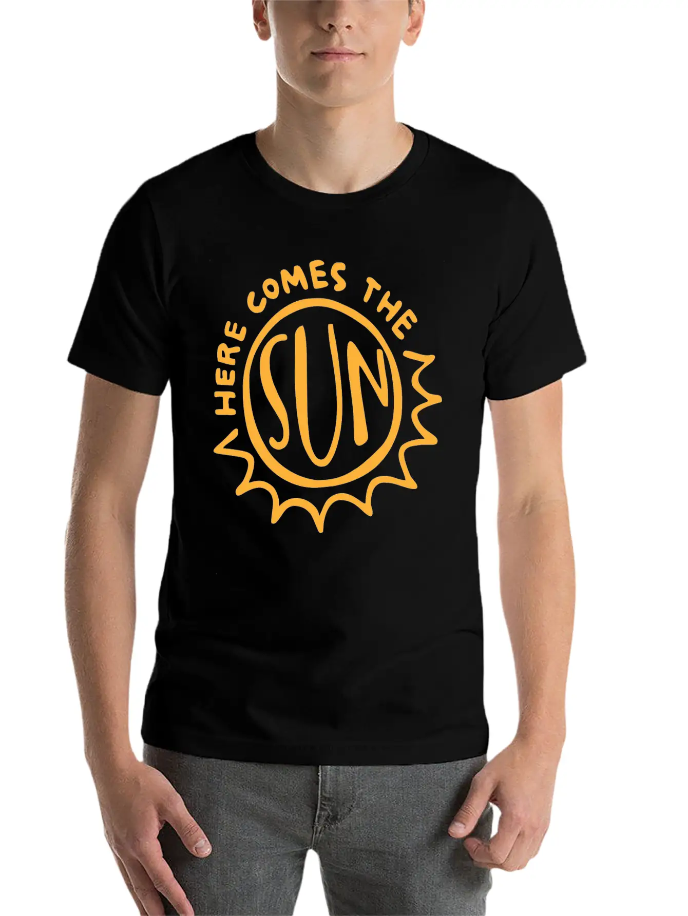 Here Comes The Sun Comfortable Minimalist Graphic Tee – Summer Style Essential