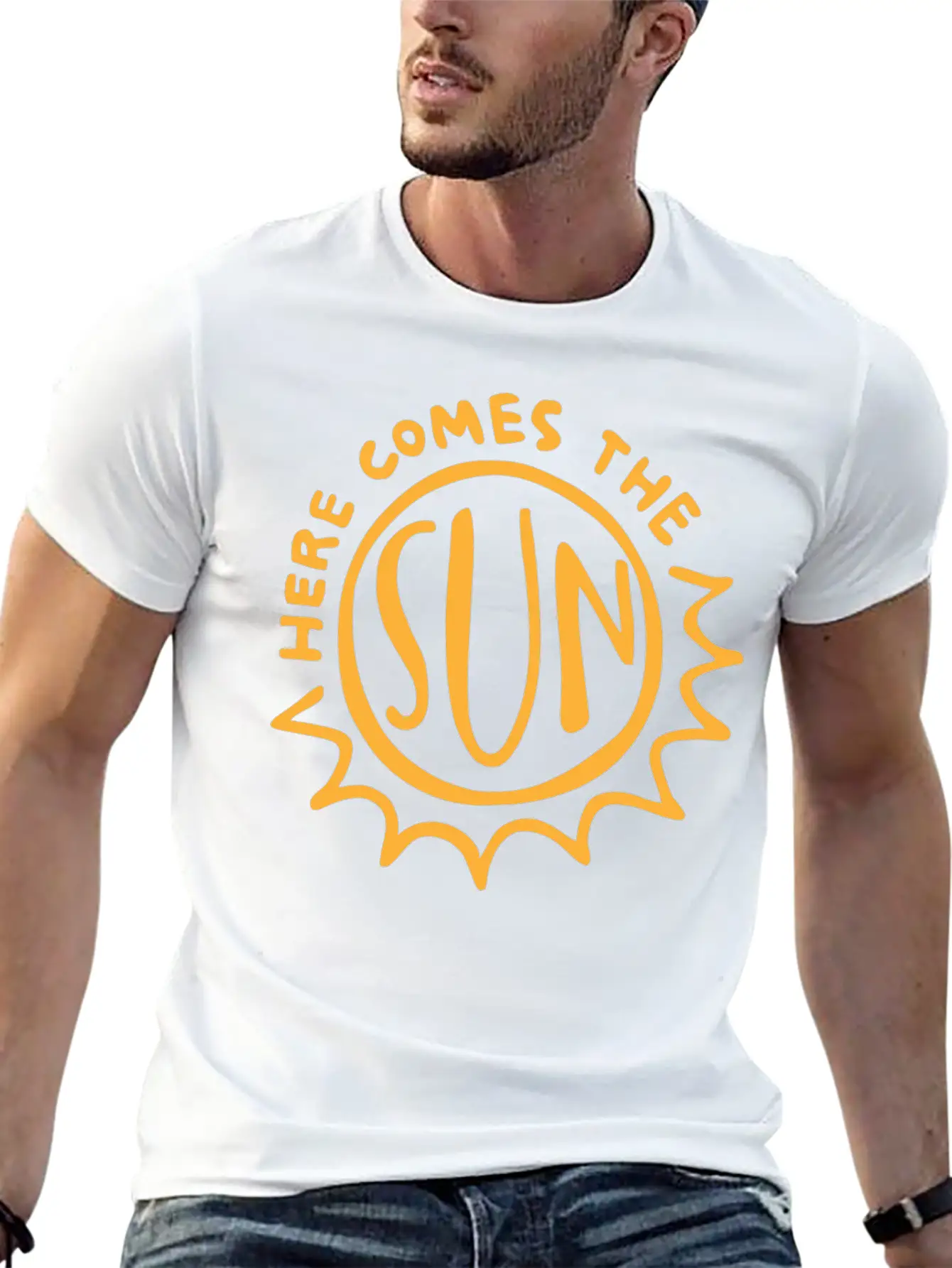 Here Comes The Sun Comfortable Minimalist Graphic Tee – Summer Style Essential