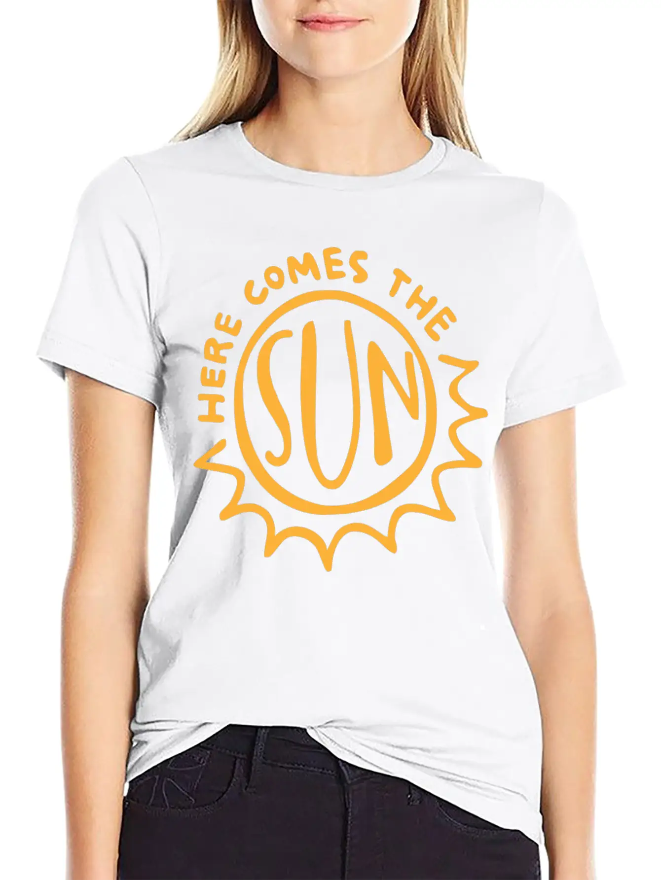 Here Comes The Sun Comfortable Minimalist Graphic Tee – Summer Style Essential