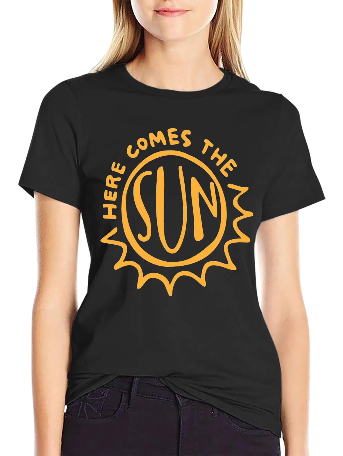 Here Comes The Sun Comfortable Minimalist Graphic Tee – Summer Style Essential