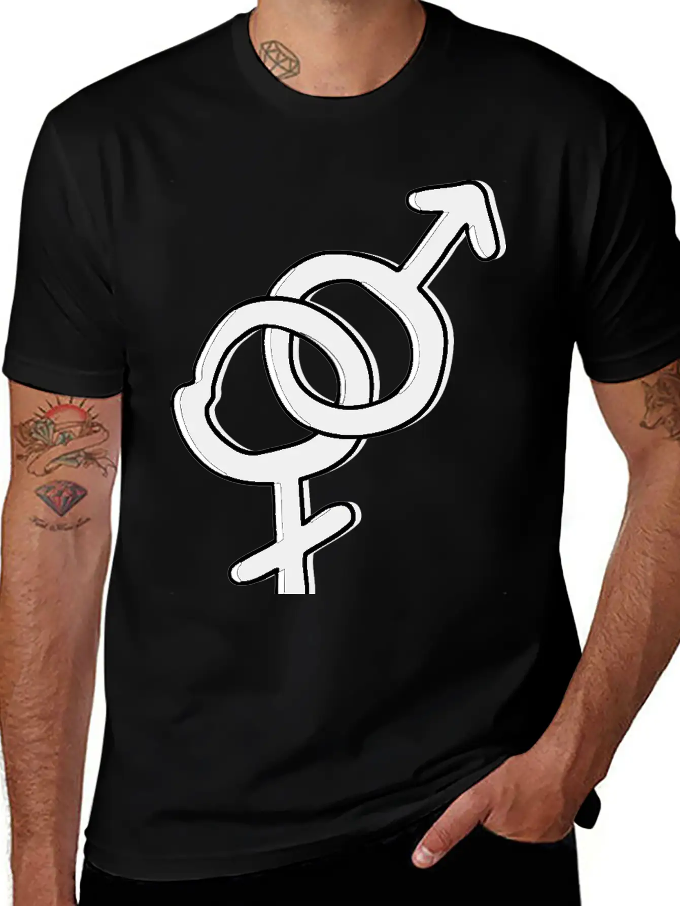 Hetero Symbol Heterosexual Gender Sign Stylish Everyday T-Shirt – Unisex Basic Cotton Tee