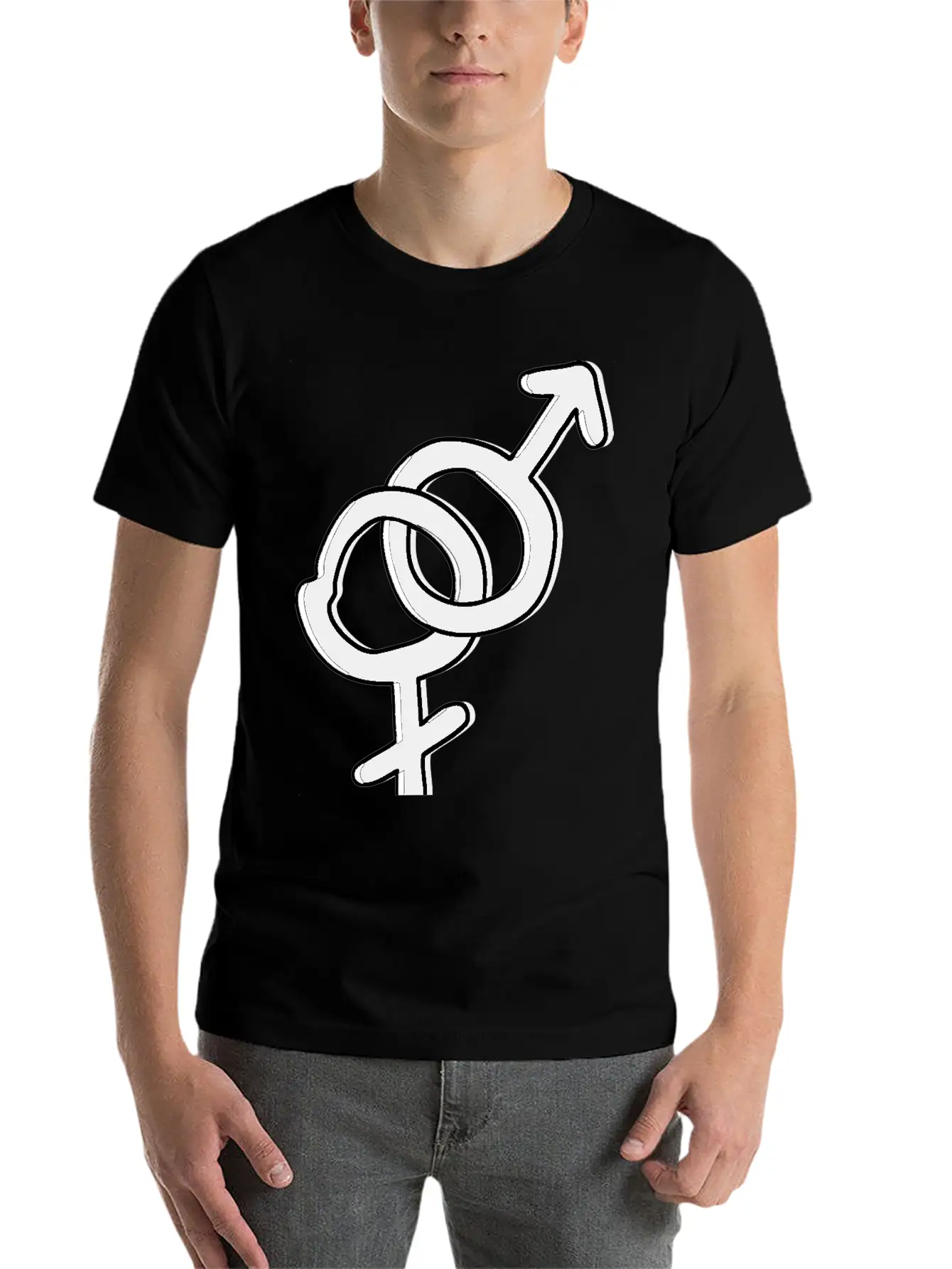 Hetero Symbol Heterosexual Gender Sign Stylish Everyday T-Shirt – Unisex Basic Cotton Tee