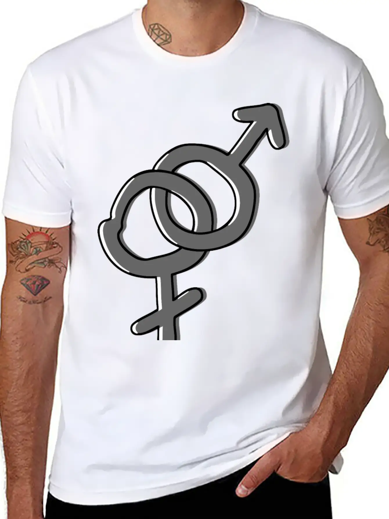 Hetero Symbol Heterosexual Gender Sign Stylish Everyday T-Shirt – Unisex Basic Cotton Tee