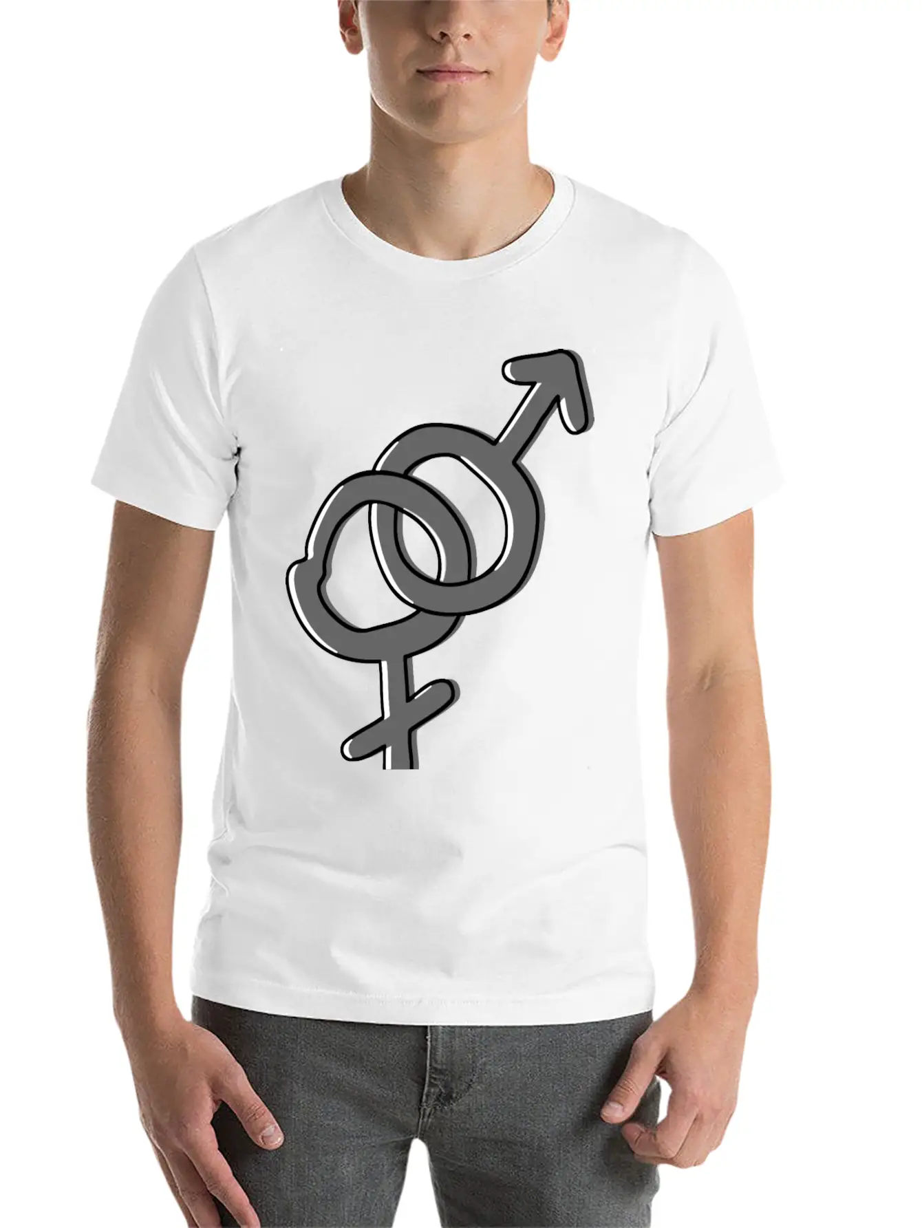 Hetero Symbol Heterosexual Gender Sign Stylish Everyday T-Shirt – Unisex Basic Cotton Tee