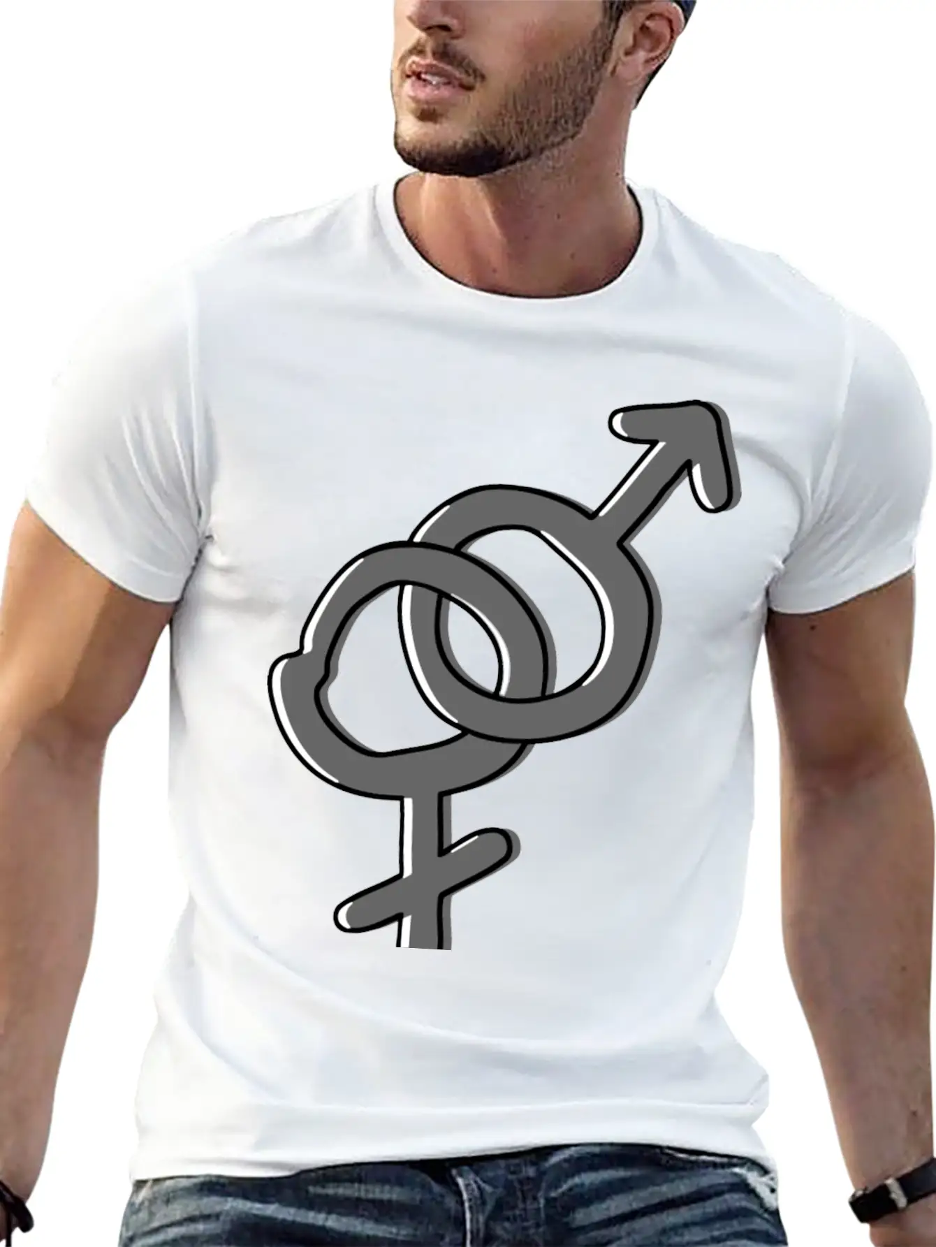 Hetero Symbol Heterosexual Gender Sign Stylish Everyday T-Shirt – Unisex Basic Cotton Tee