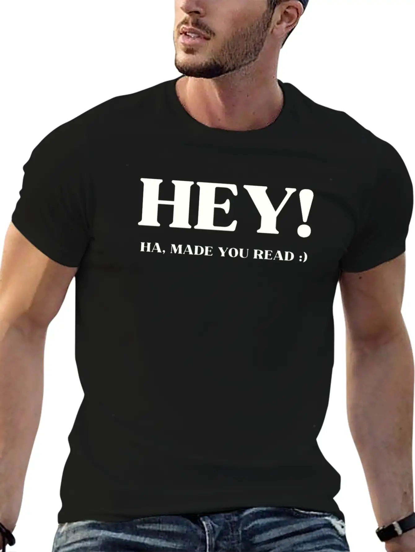 Hey Ha Made You Read Funny Essential Unisex Summer Tee – Soft Cotton Casual Fit
