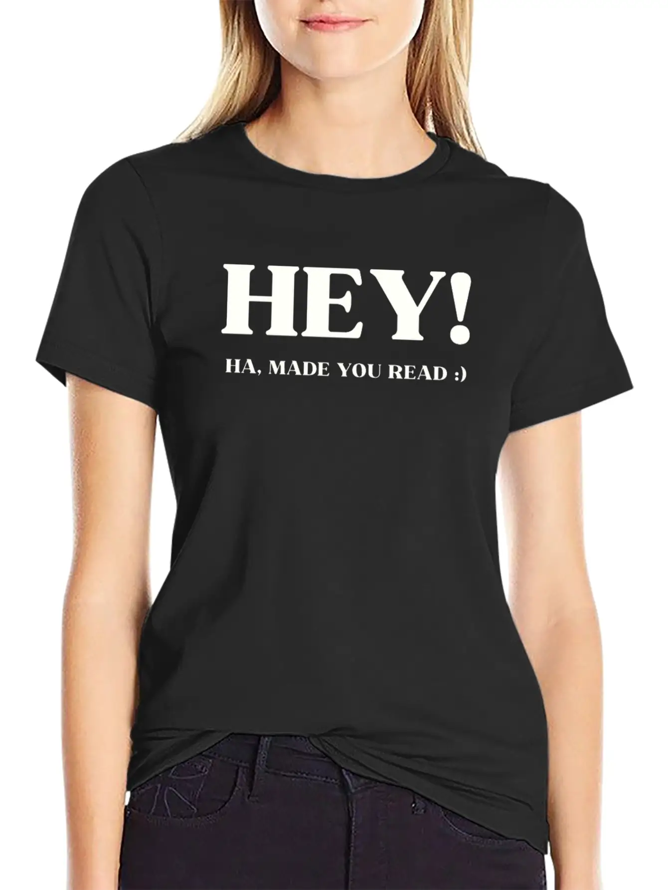 Hey Ha Made You Read Funny Essential Unisex Summer Tee – Soft Cotton Casual Fit