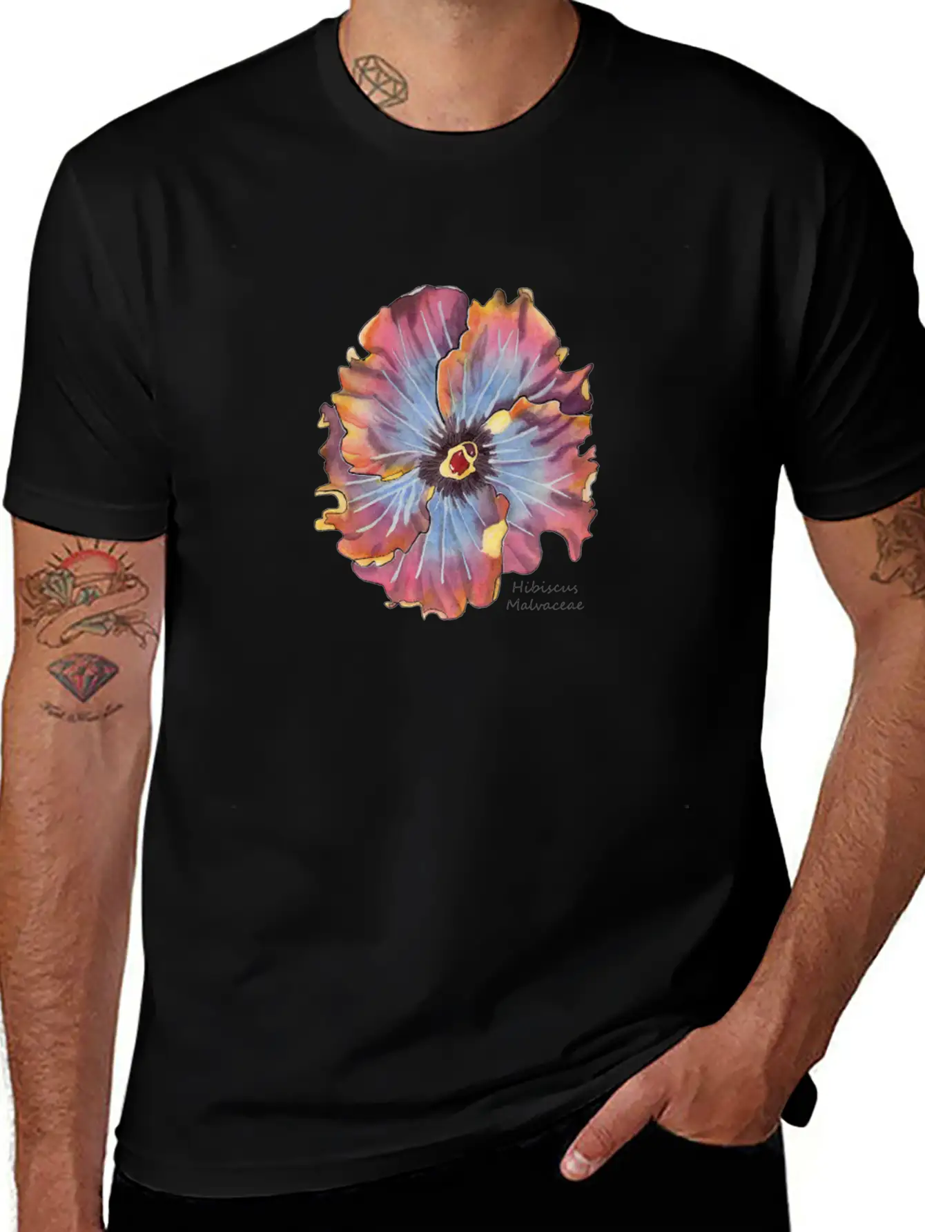 Hibiscus Flower Stylish Everyday T-Shirt – Unisex Basic Cotton Tee
