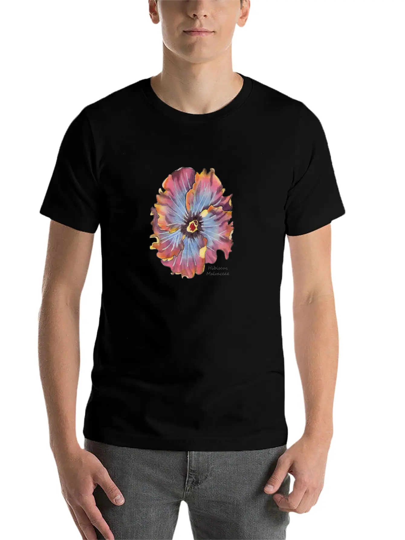 Hibiscus Flower Stylish Everyday T-Shirt – Unisex Basic Cotton Tee