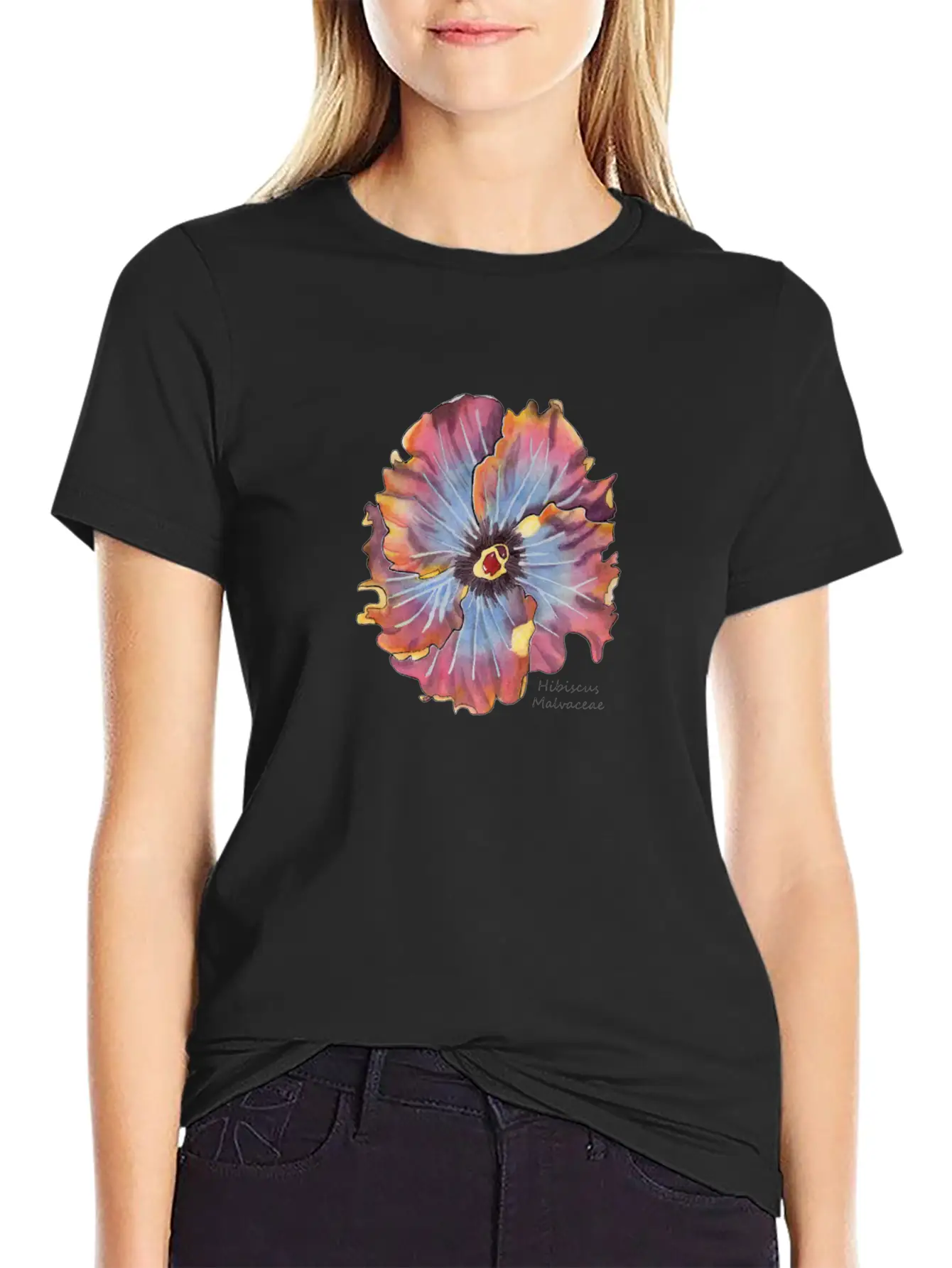 Hibiscus Flower Stylish Everyday T-Shirt – Unisex Basic Cotton Tee