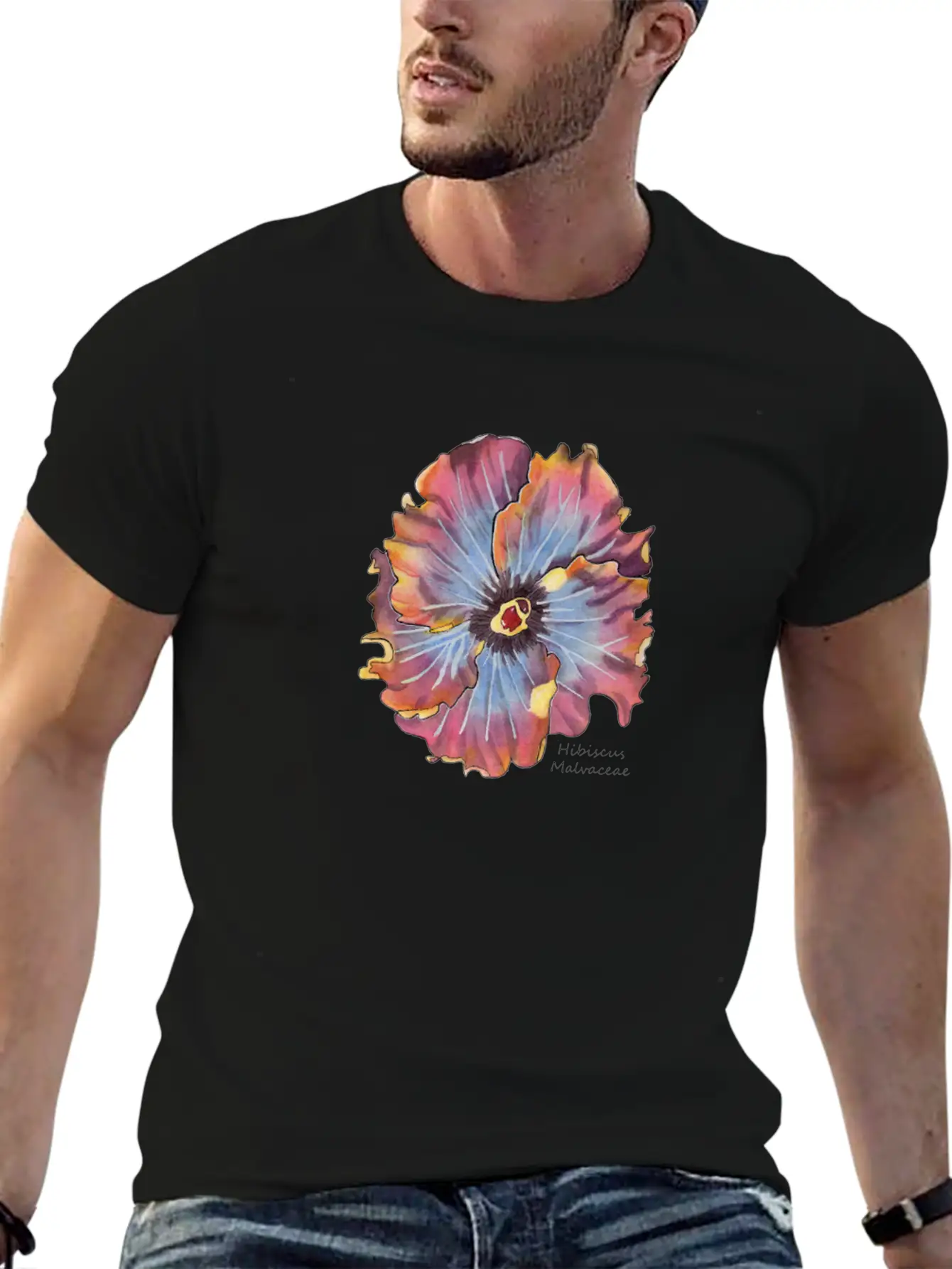 Hibiscus Flower Stylish Everyday T-Shirt – Unisex Basic Cotton Tee