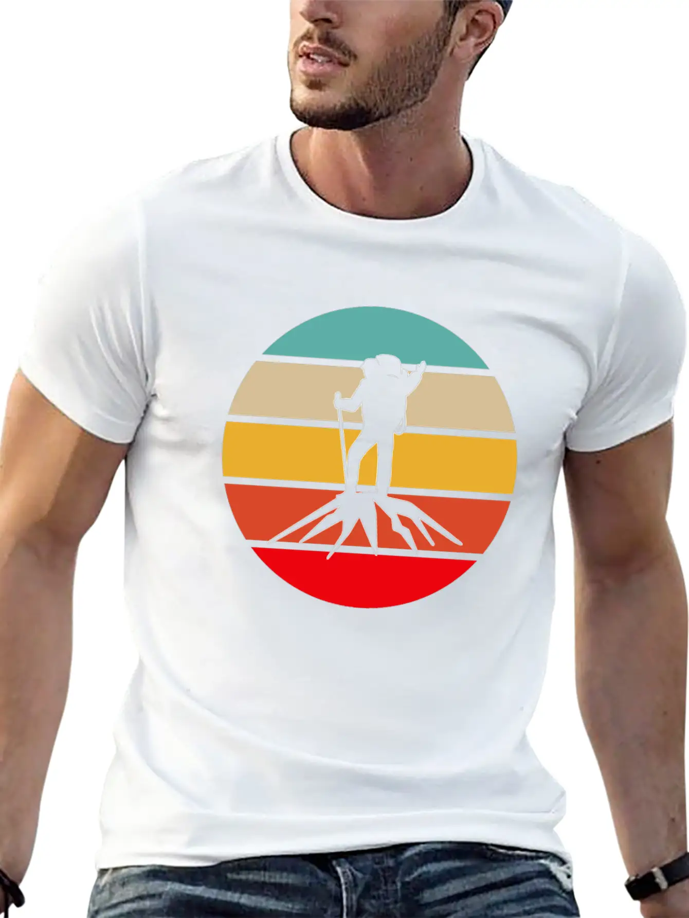 Hiking Retro Unisex Casual T-Shirt – Clean Design For Daily Comfort