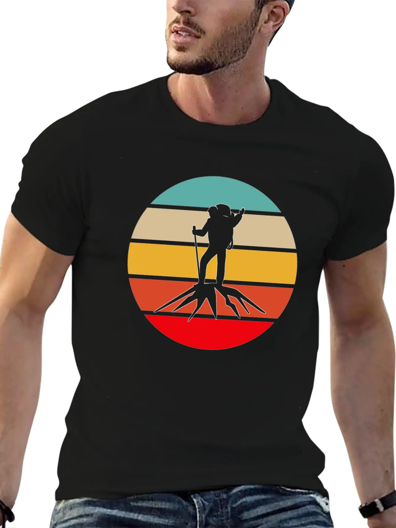 Hiking Retro Unisex Casual T-Shirt – Clean Design For Daily Comfort