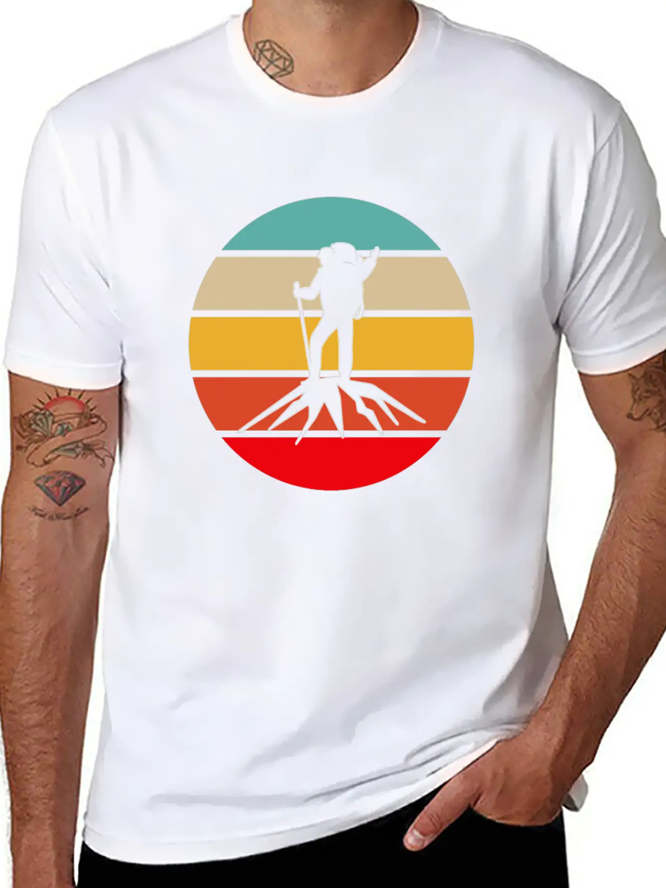 Hiking Retro Unisex Casual T-Shirt – Clean Design For Daily Comfort