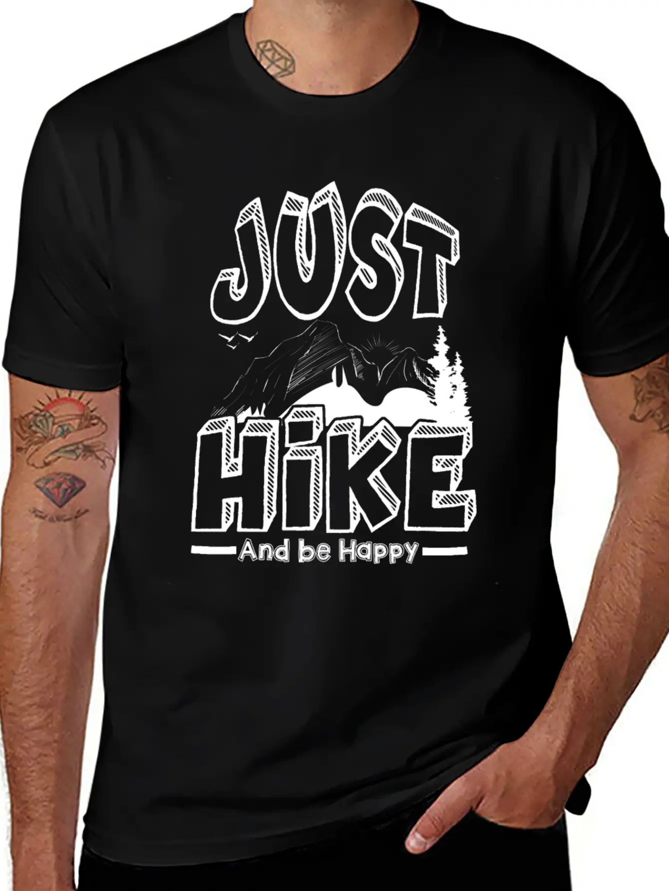 Hiking Unisex Short Sleeve Soft Cotton T-Shirt – Casual Everyday Wear