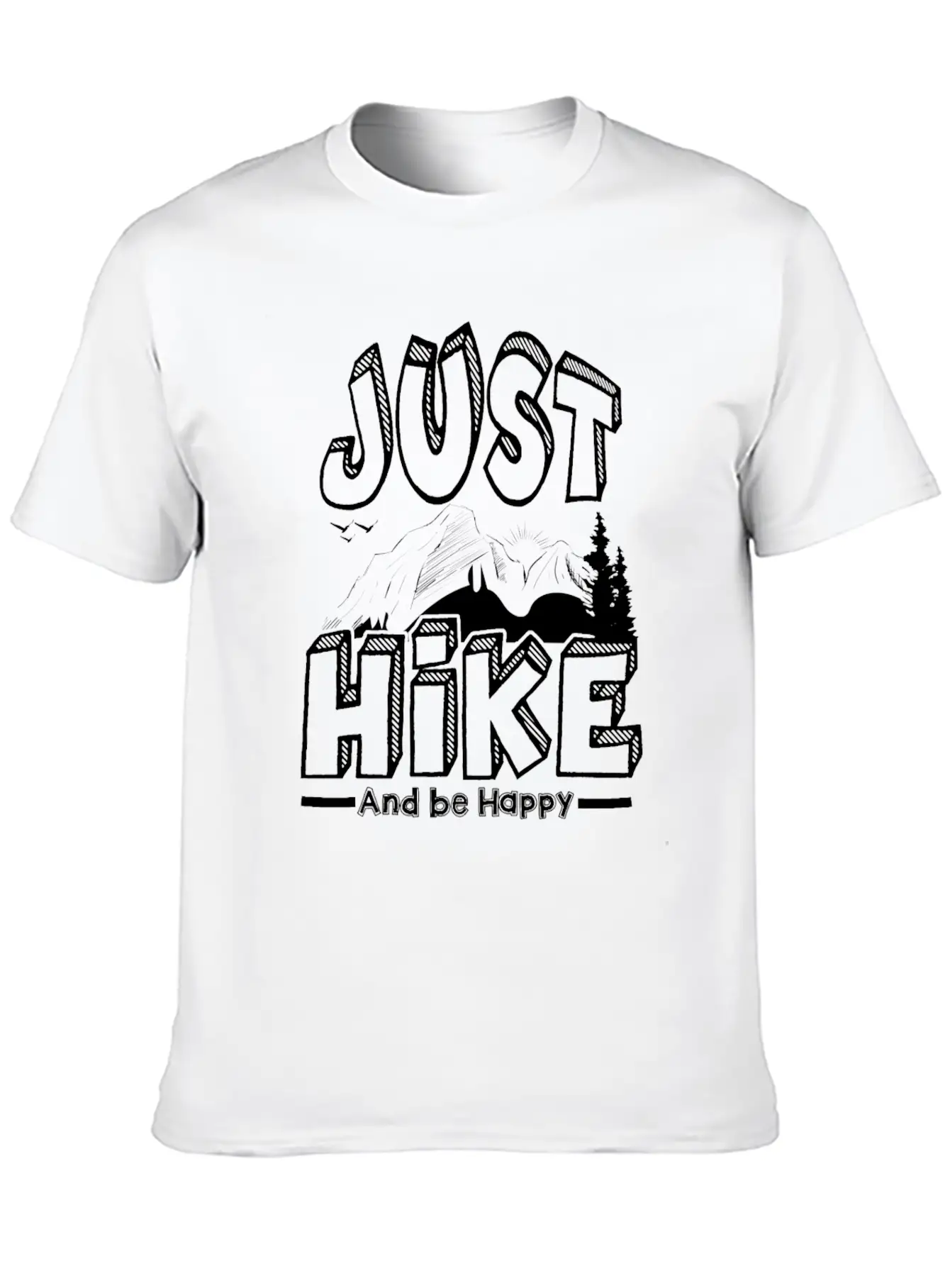 Hiking Unisex Short Sleeve Soft Cotton T-Shirt – Casual Everyday Wear