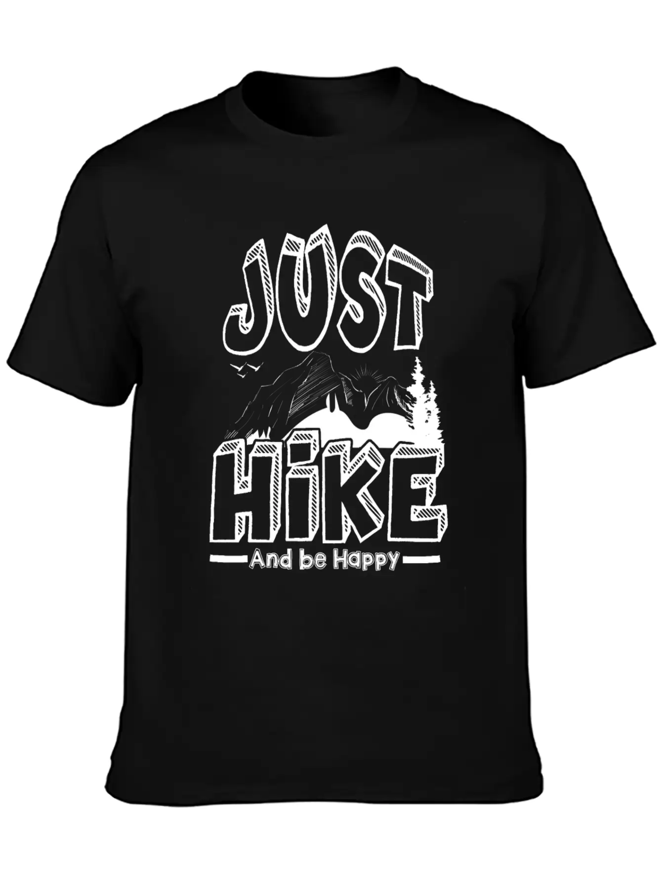 Hiking Unisex Short Sleeve Soft Cotton T-Shirt – Casual Everyday Wear