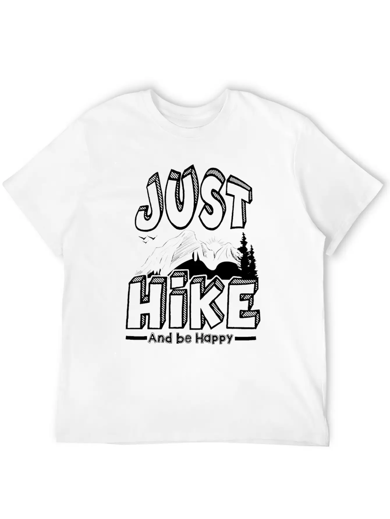 Hiking Unisex Short Sleeve Soft Cotton T-Shirt – Casual Everyday Wear