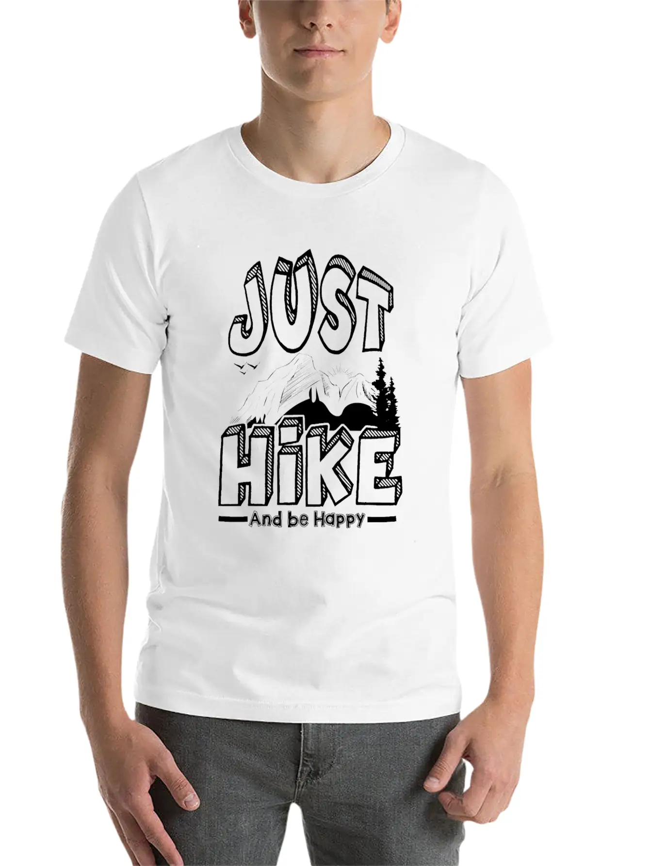 Hiking Unisex Short Sleeve Soft Cotton T-Shirt – Casual Everyday Wear