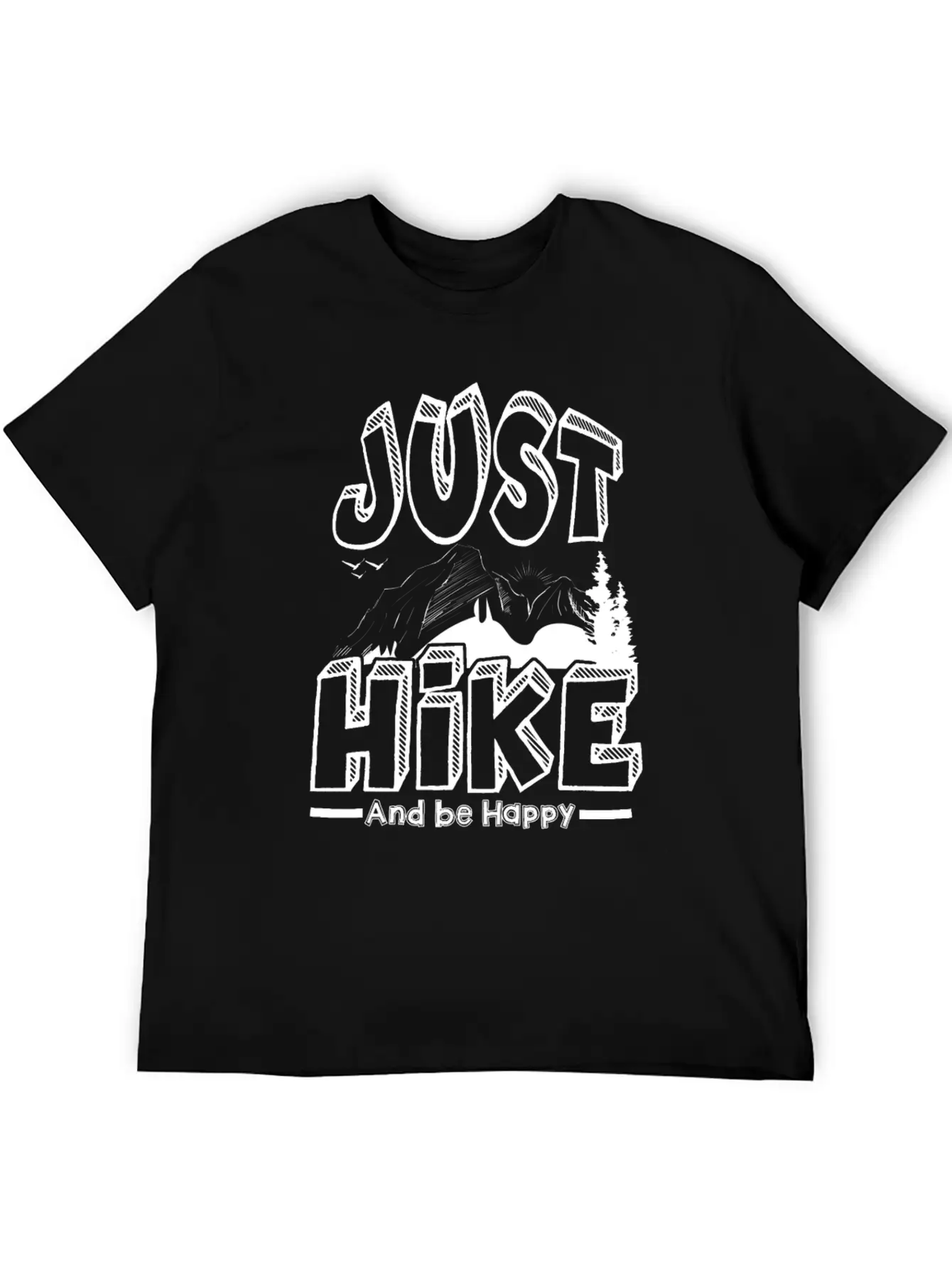 Hiking Unisex Short Sleeve Soft Cotton T-Shirt – Casual Everyday Wear
