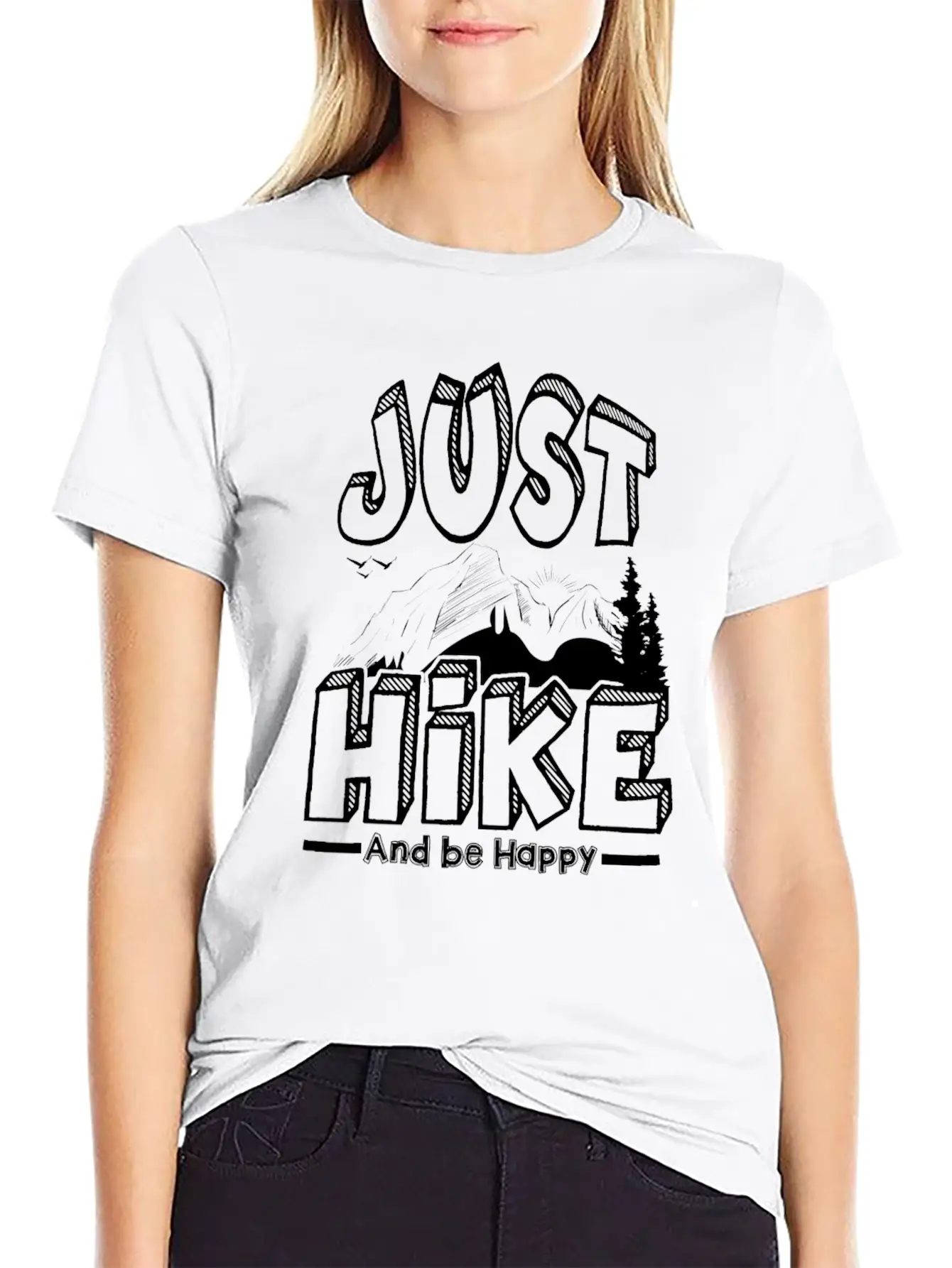 Hiking Unisex Short Sleeve Soft Cotton T-Shirt – Casual Everyday Wear