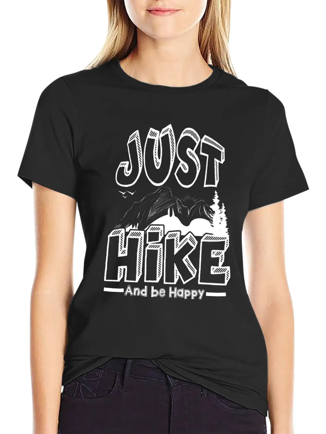 Hiking Unisex Short Sleeve Soft Cotton T-Shirt – Casual Everyday Wear