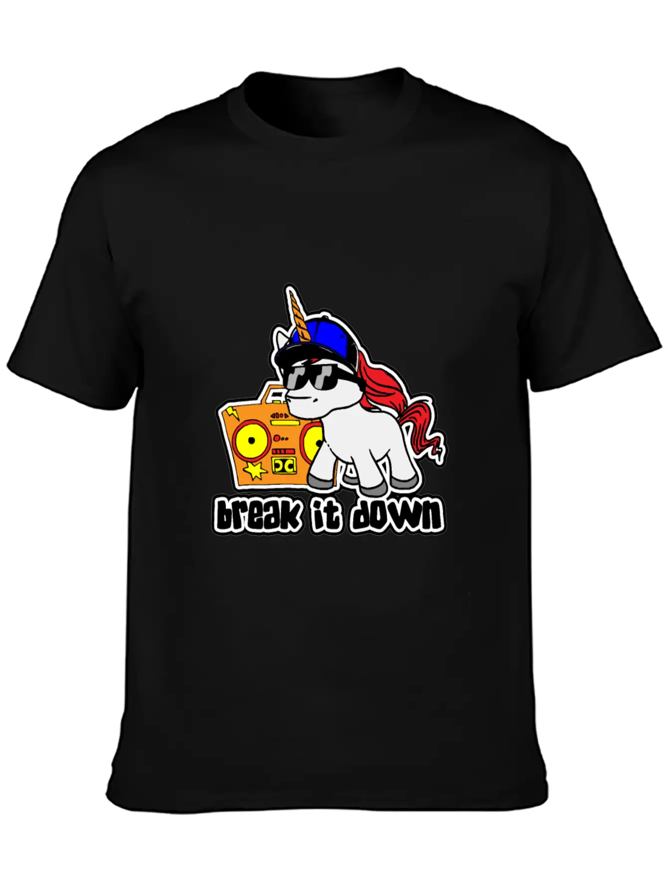 Hip Hop Unicorn Comfortable Minimalist Graphic Tee – Summer Style Essential