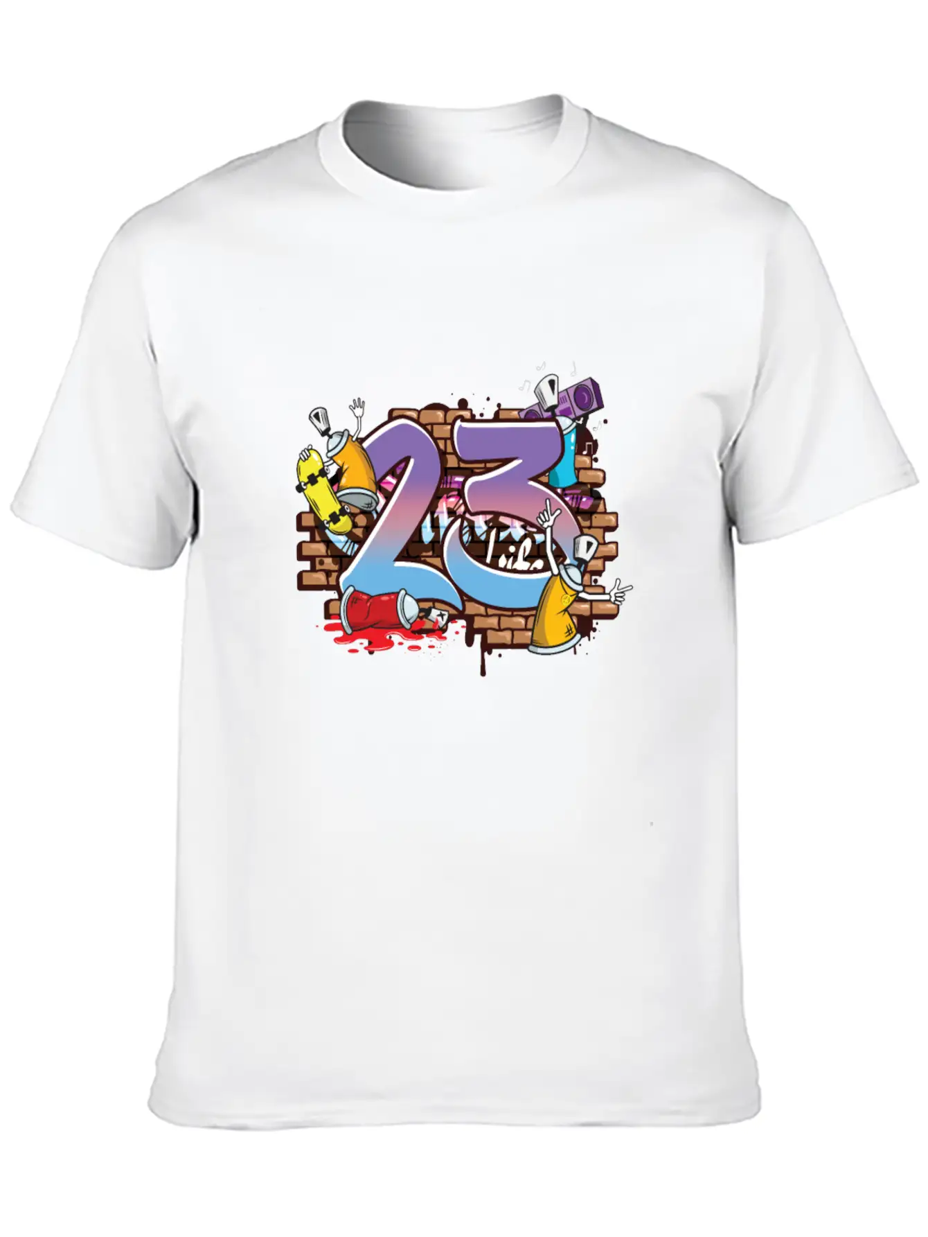 Hiphop Dancer Graffiti Artist Typography 23rd Timeless Short Sleeve Tee – Comfy And Minimalist Design