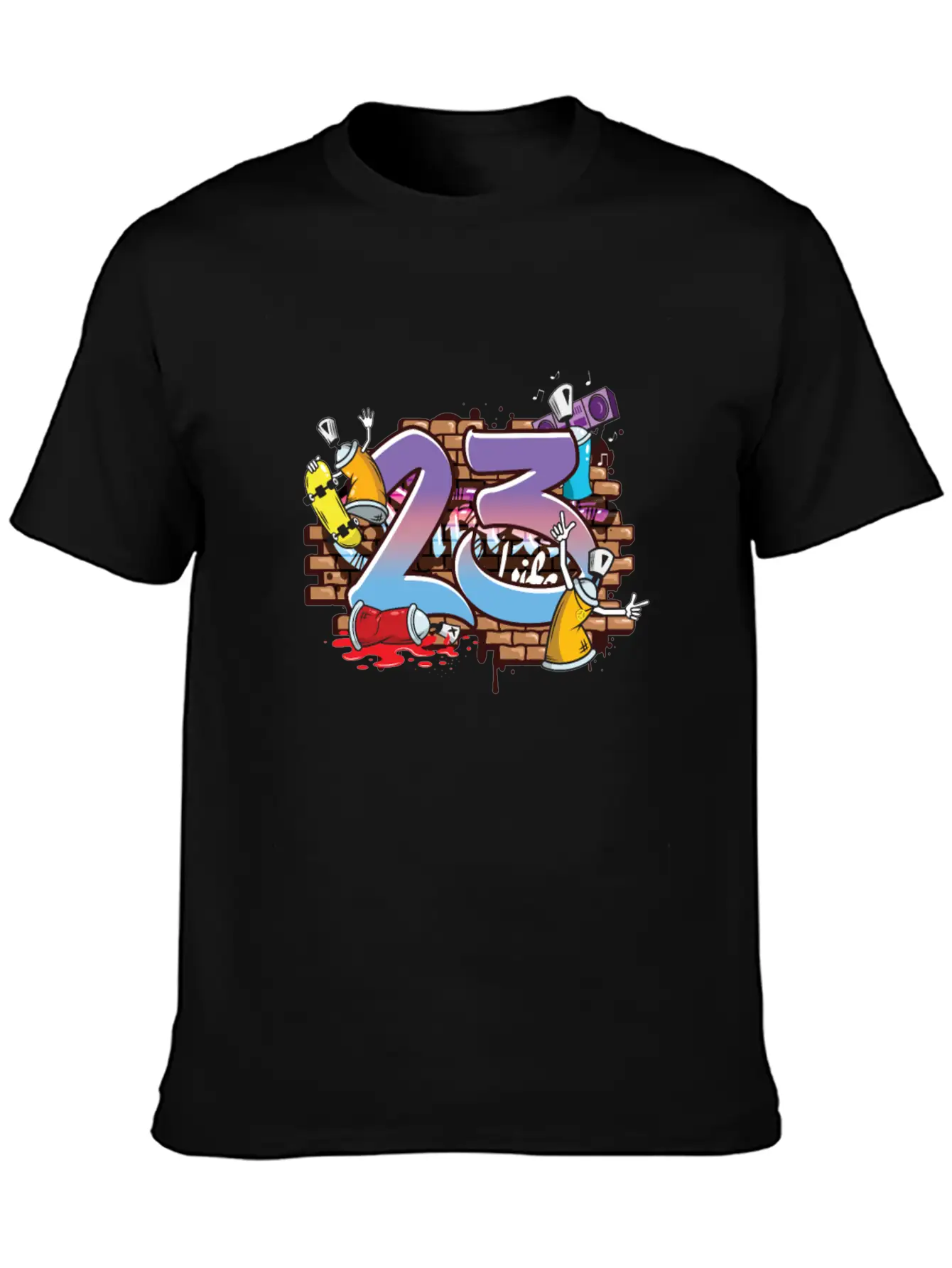 Hiphop Dancer Graffiti Artist Typography 23rd Timeless Short Sleeve Tee – Comfy And Minimalist Design