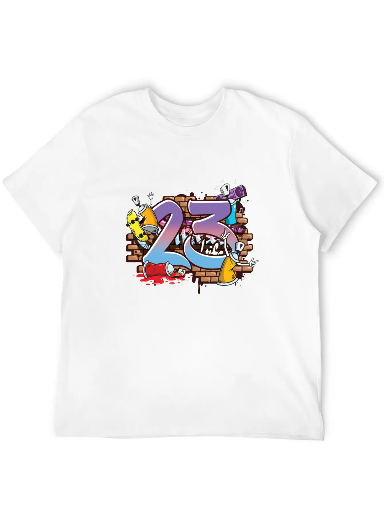 Hiphop Dancer Graffiti Artist Typography 23rd Timeless Short Sleeve Tee – Comfy And Minimalist Design