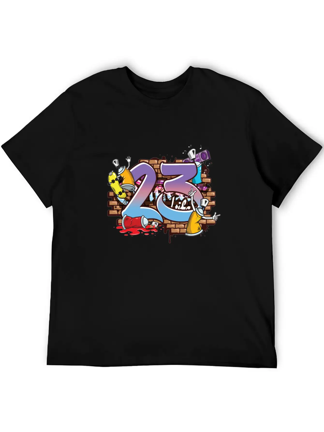 Hiphop Dancer Graffiti Artist Typography 23rd Timeless Short Sleeve Tee – Comfy And Minimalist Design