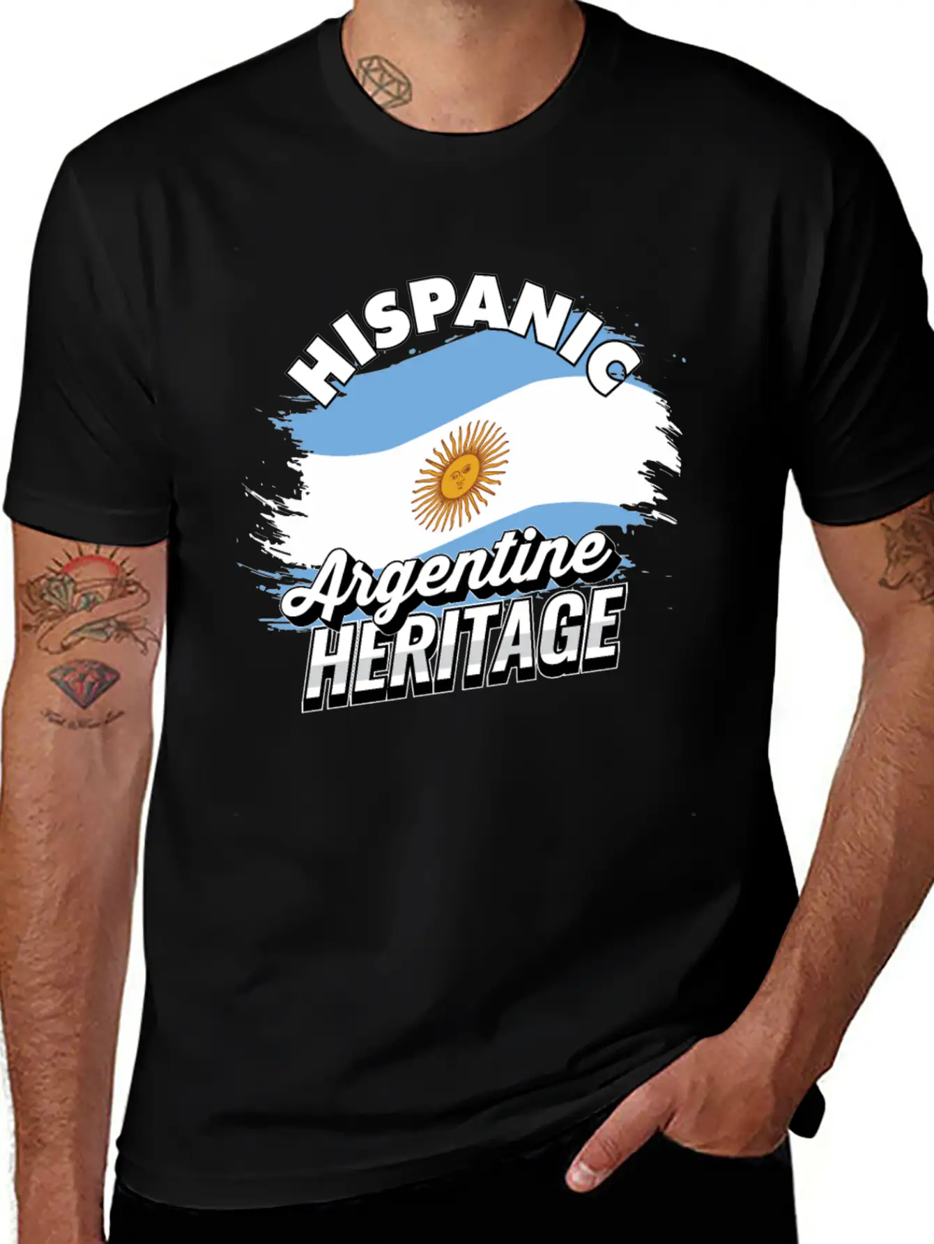 Hispanic Argentine Heritage - Celebrate Your Unisex Short Sleeve Soft Cotton T-Shirt – Casual Everyday Wear
