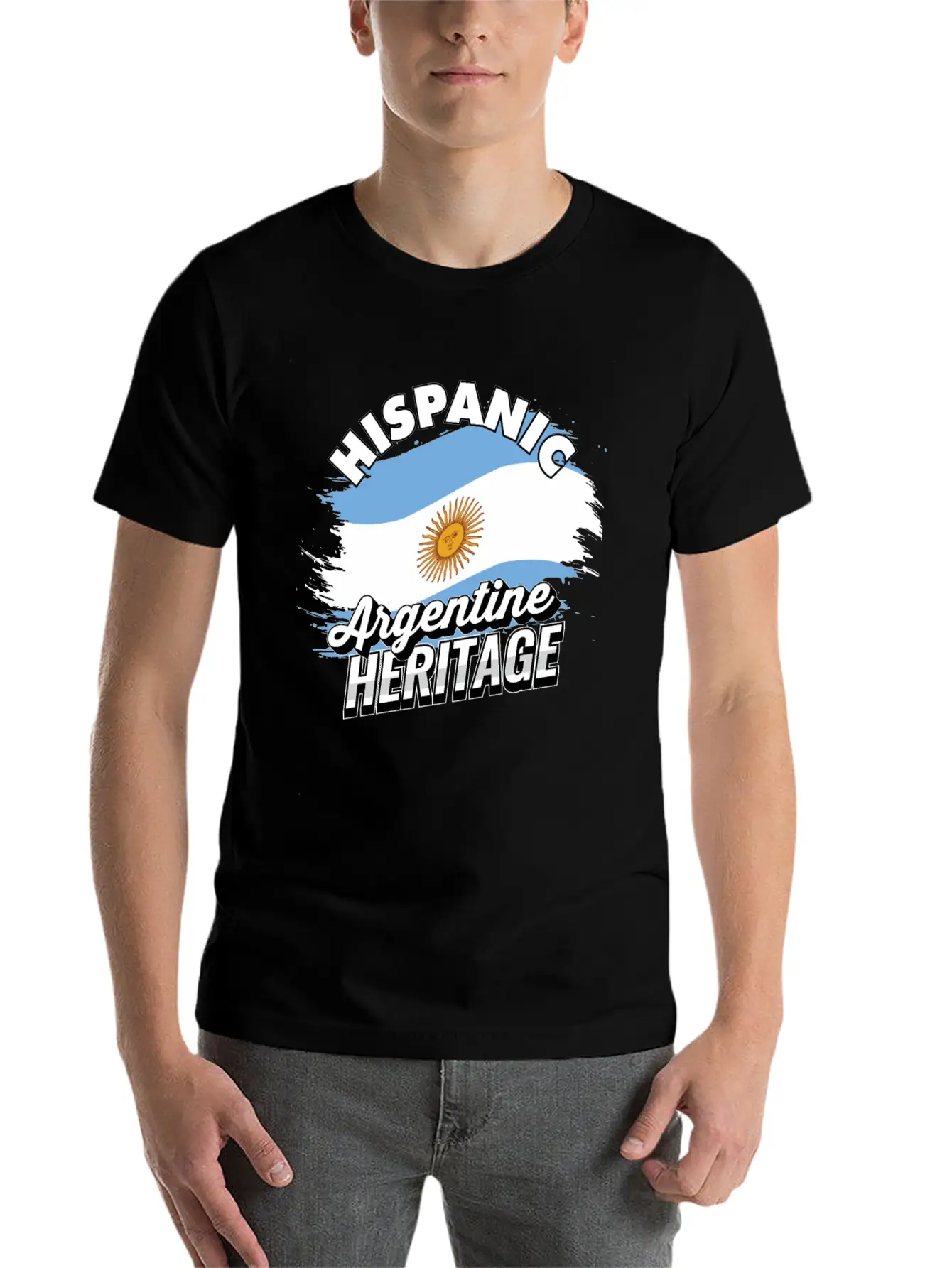 Hispanic Argentine Heritage - Celebrate Your Unisex Short Sleeve Soft Cotton T-Shirt – Casual Everyday Wear