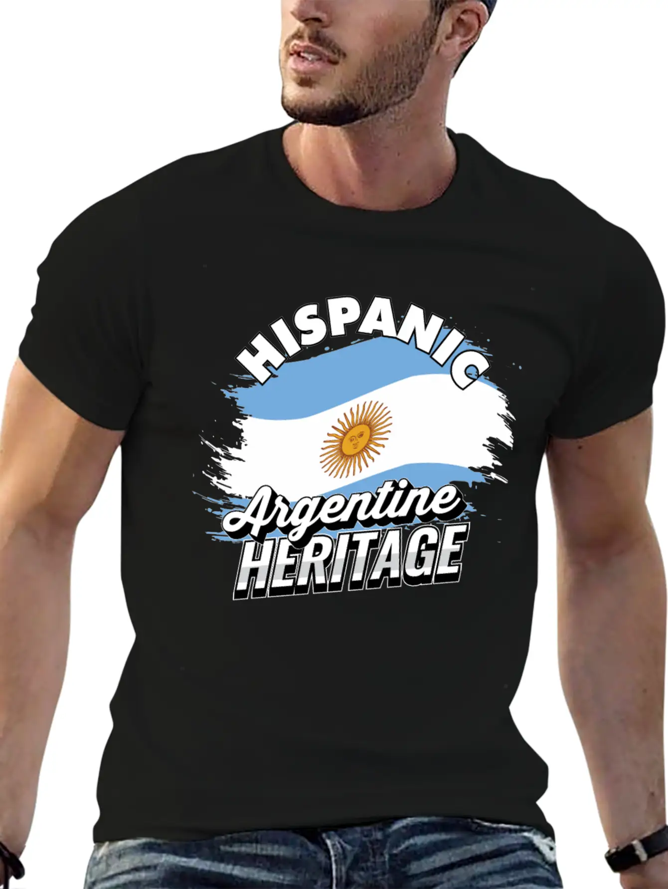 Hispanic Argentine Heritage - Celebrate Your Unisex Short Sleeve Soft Cotton T-Shirt – Casual Everyday Wear