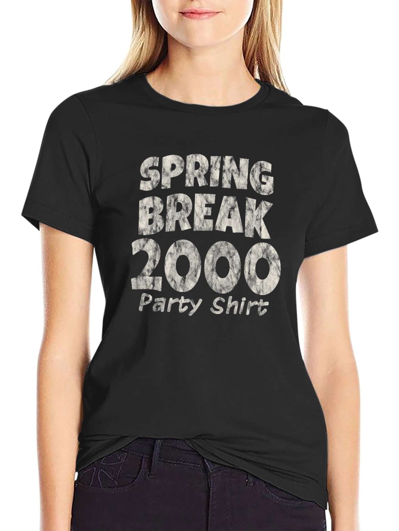 Spring Break 2000 Party Shirt Black Tee