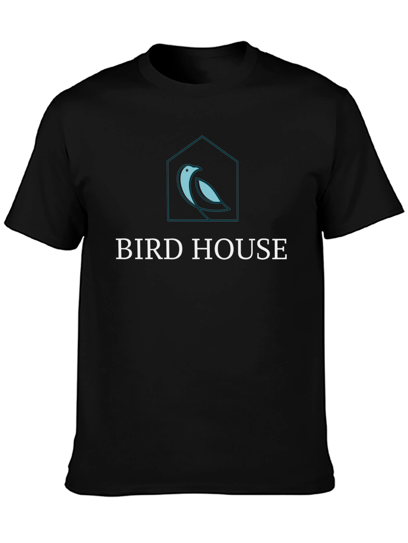Bird House Graphic Black T-Shirt