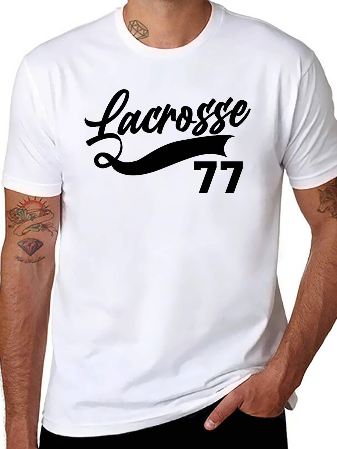 Lacrosse 77 Black T-Shirt