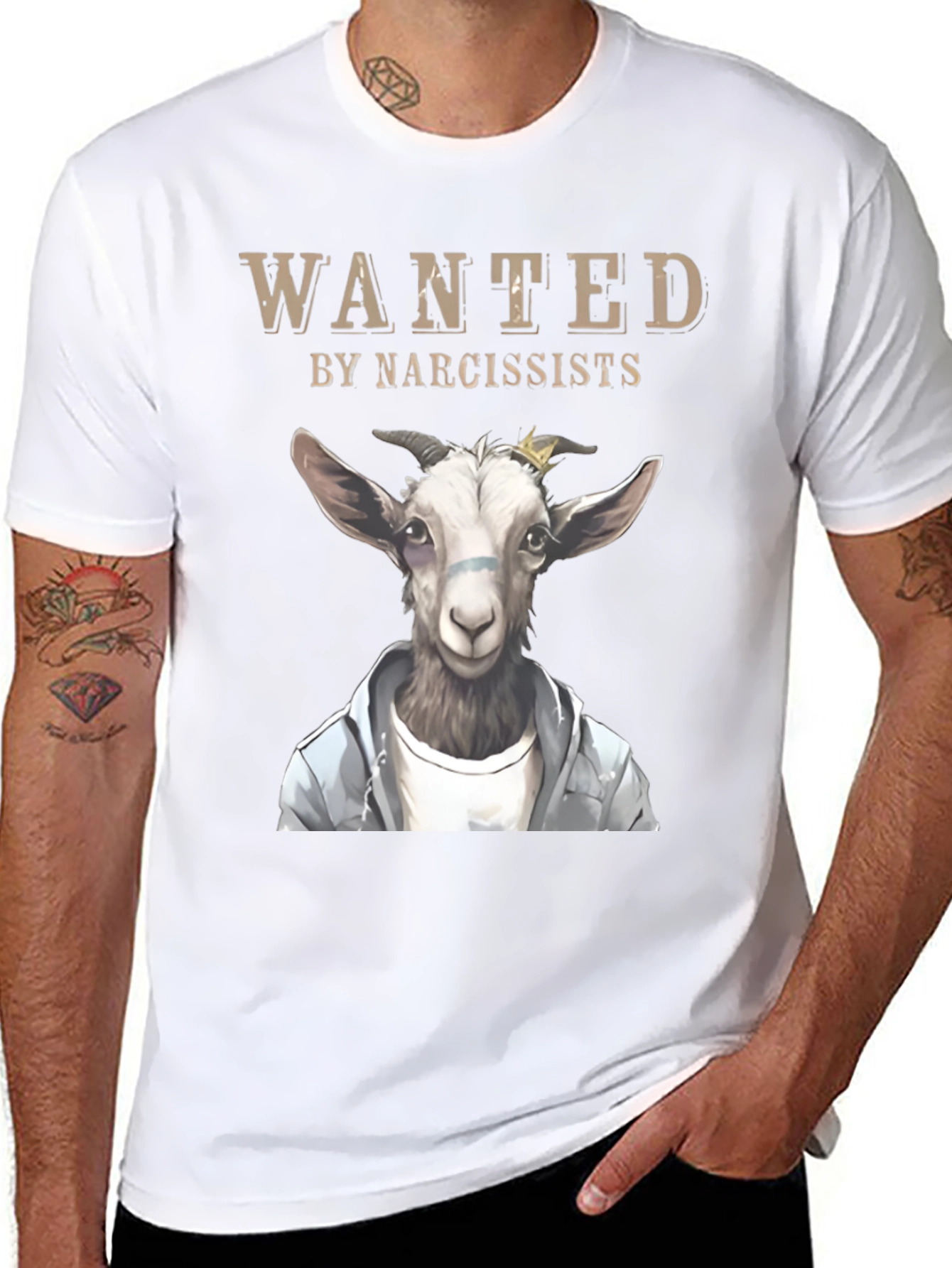 Wanted by Narcissists Goat Graphic Tee