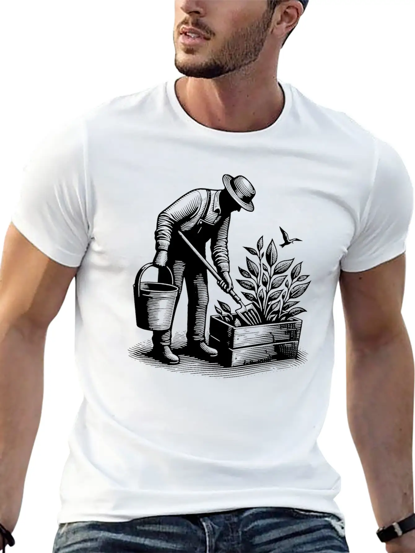 Hobby Gardener Gardening Unisex Short Sleeve Soft Cotton T-Shirt – Casual Everyday Wear