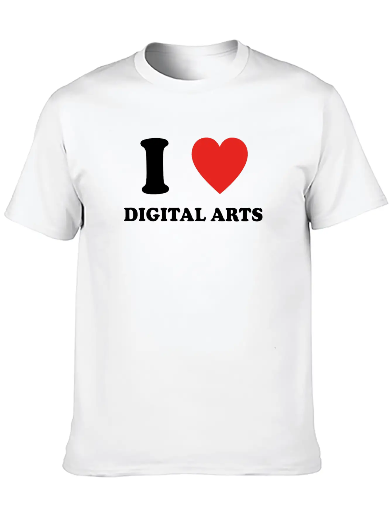 Hobby Gift Birthday I Love DIGITAL ARTS Timeless Short Sleeve Tee – Comfy And Minimalist Design