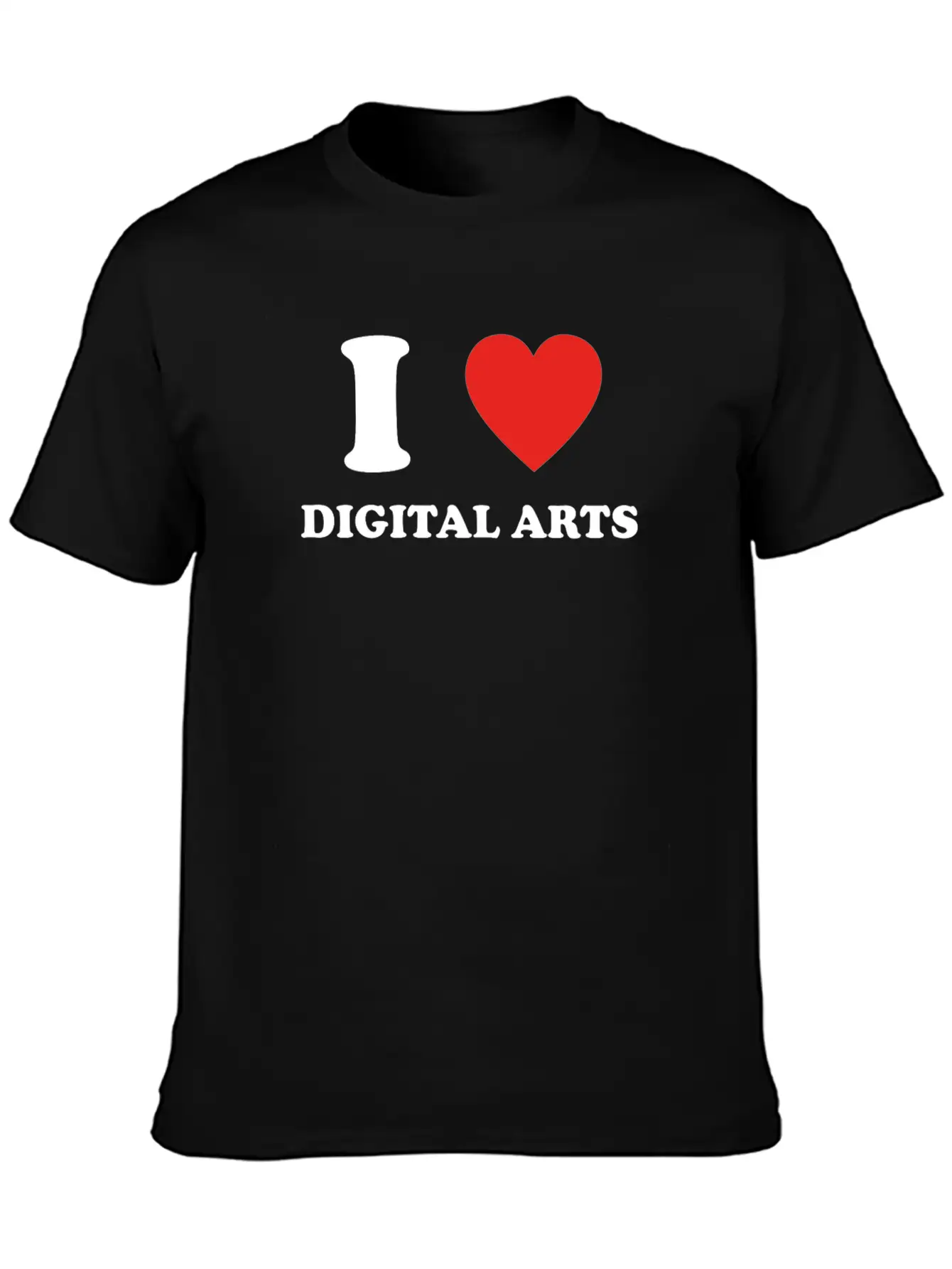 Hobby Gift Birthday I Love DIGITAL ARTS Timeless Short Sleeve Tee – Comfy And Minimalist Design