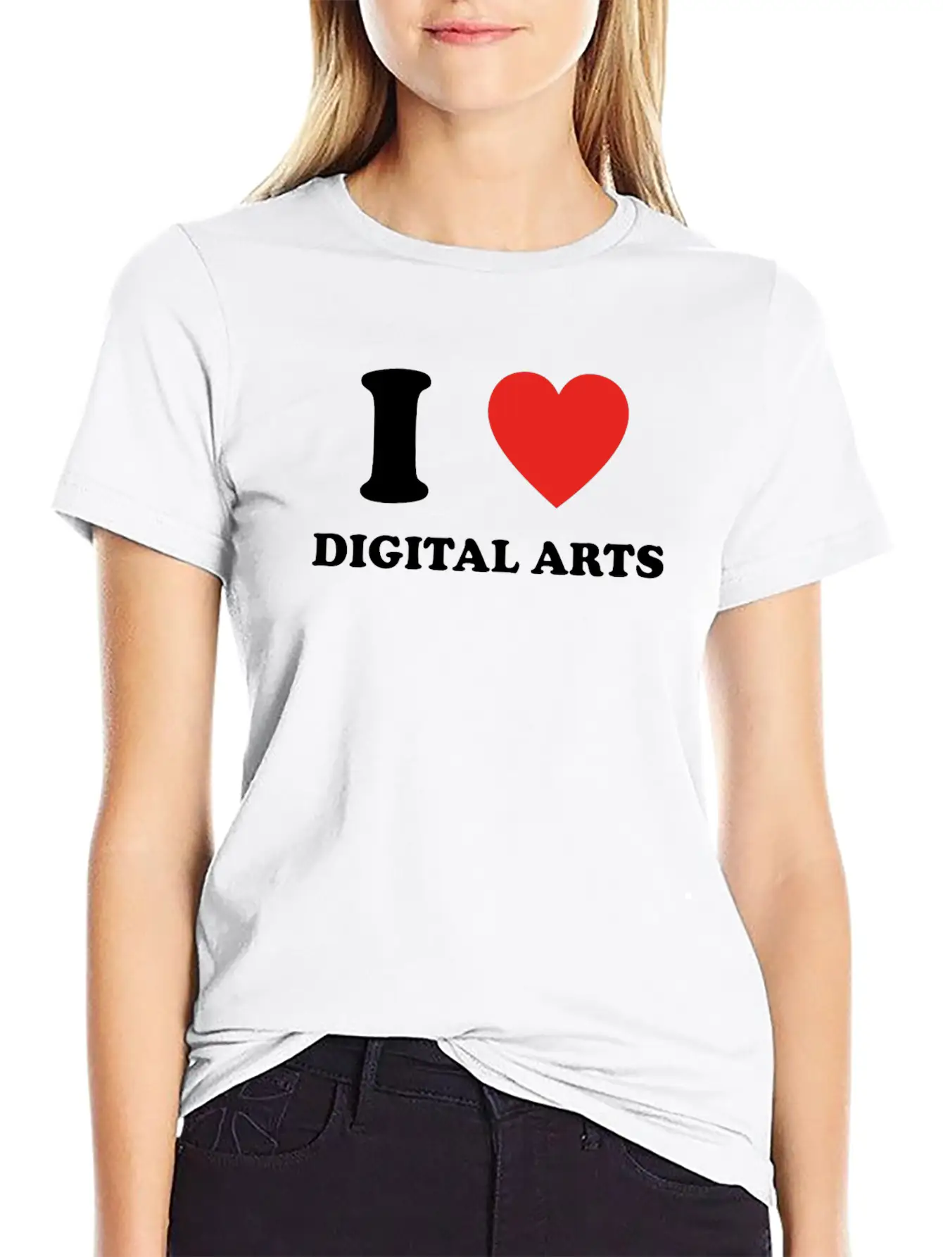 Hobby Gift Birthday I Love DIGITAL ARTS Timeless Short Sleeve Tee – Comfy And Minimalist Design