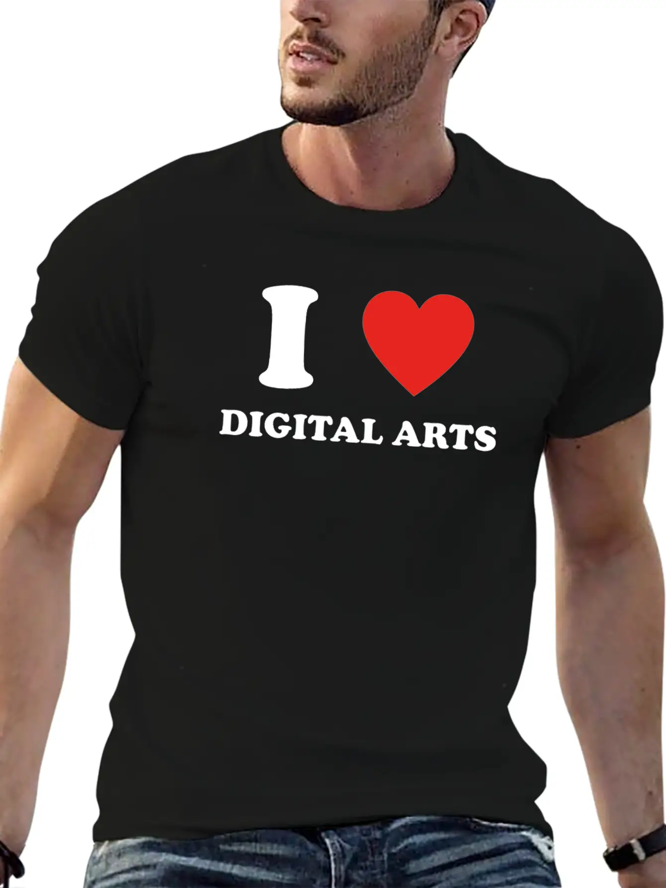 Hobby Gift Birthday I Love DIGITAL ARTS Timeless Short Sleeve Tee – Comfy And Minimalist Design
