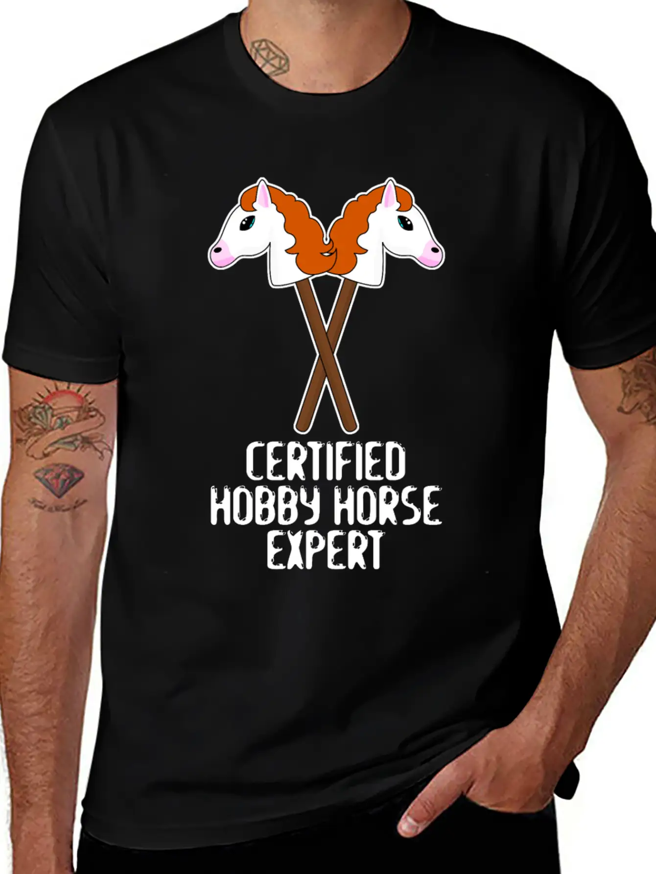 Hobby Horse Expert Team Hobby Horsing Basic Graphic T-Shirt – Daily Comfort In Soft Cotton
